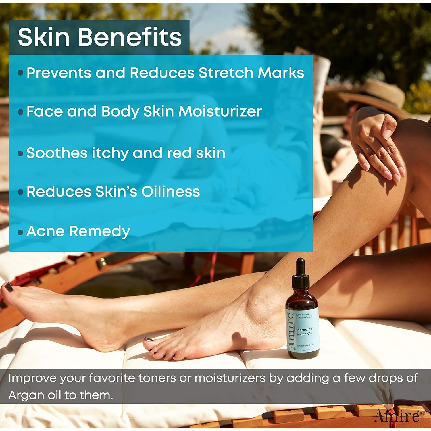 Aceite de Argán Orgánico 118ml Amire - Hidratante Piel y Cabello