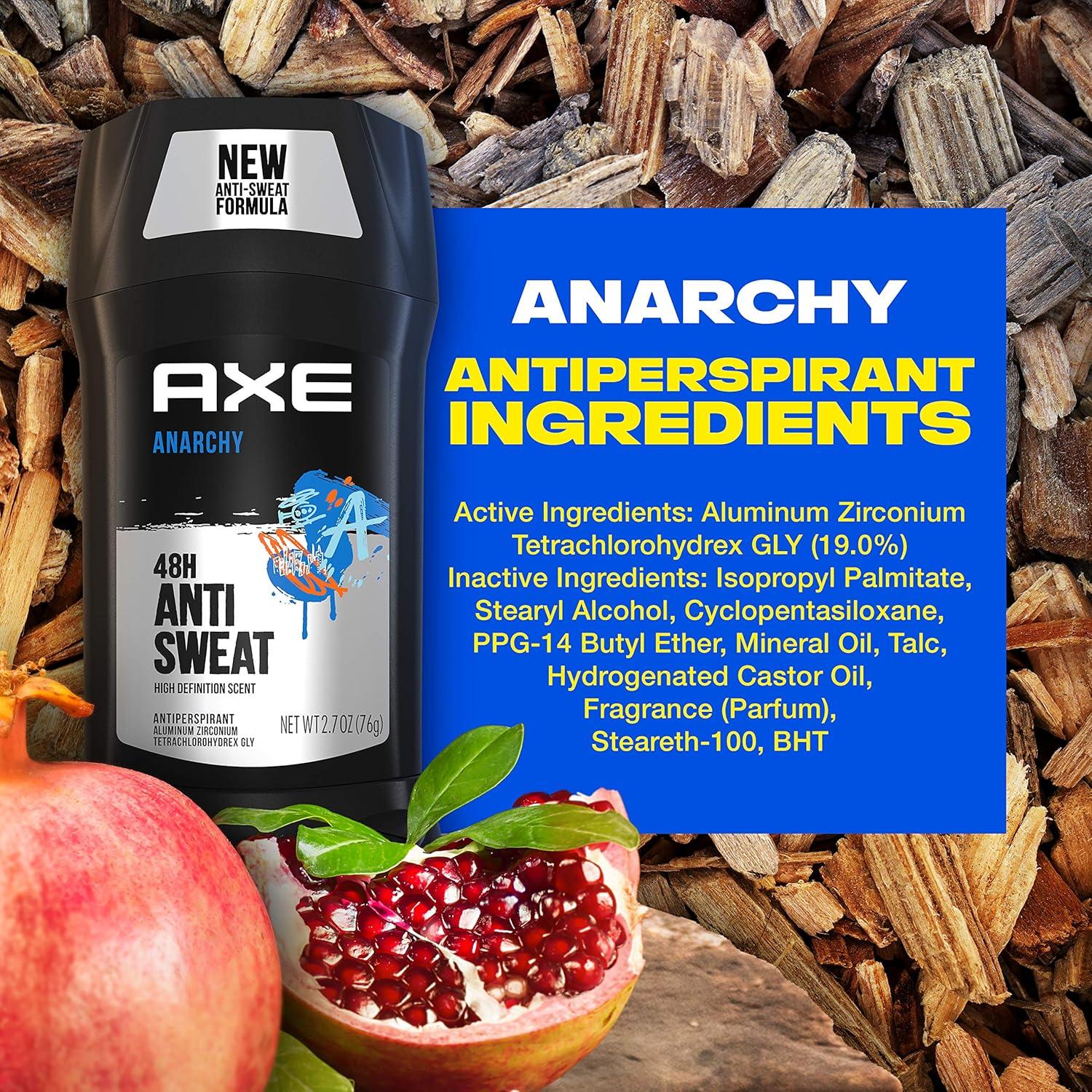AXE Desodorante Antitranspirante Barra Hombres Anarquía 76.5 g Doble
