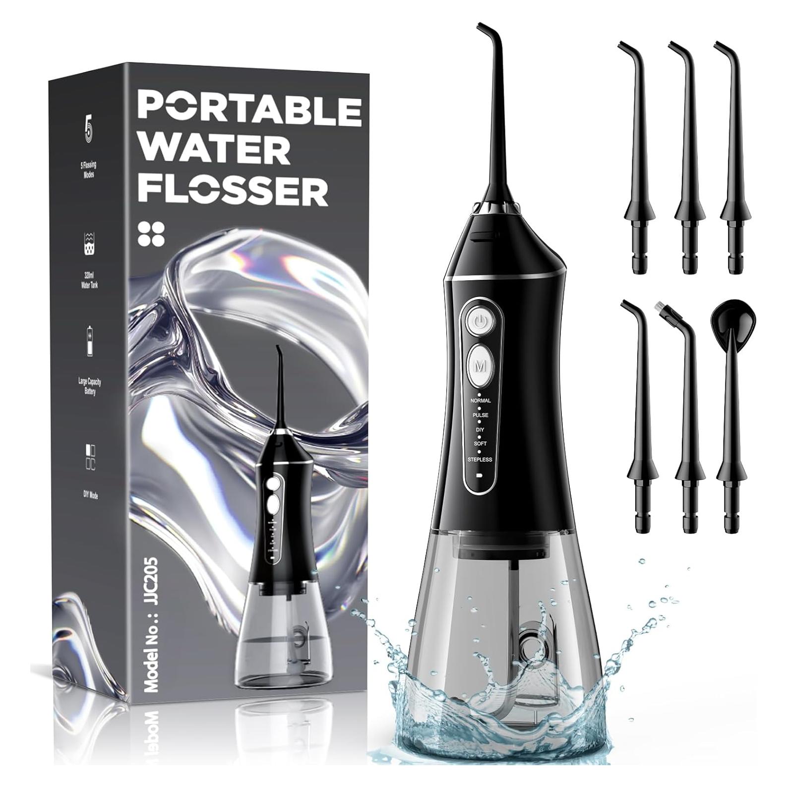 Irrigador Oral Inalámbrico Recargable JJC205 320ml Negro