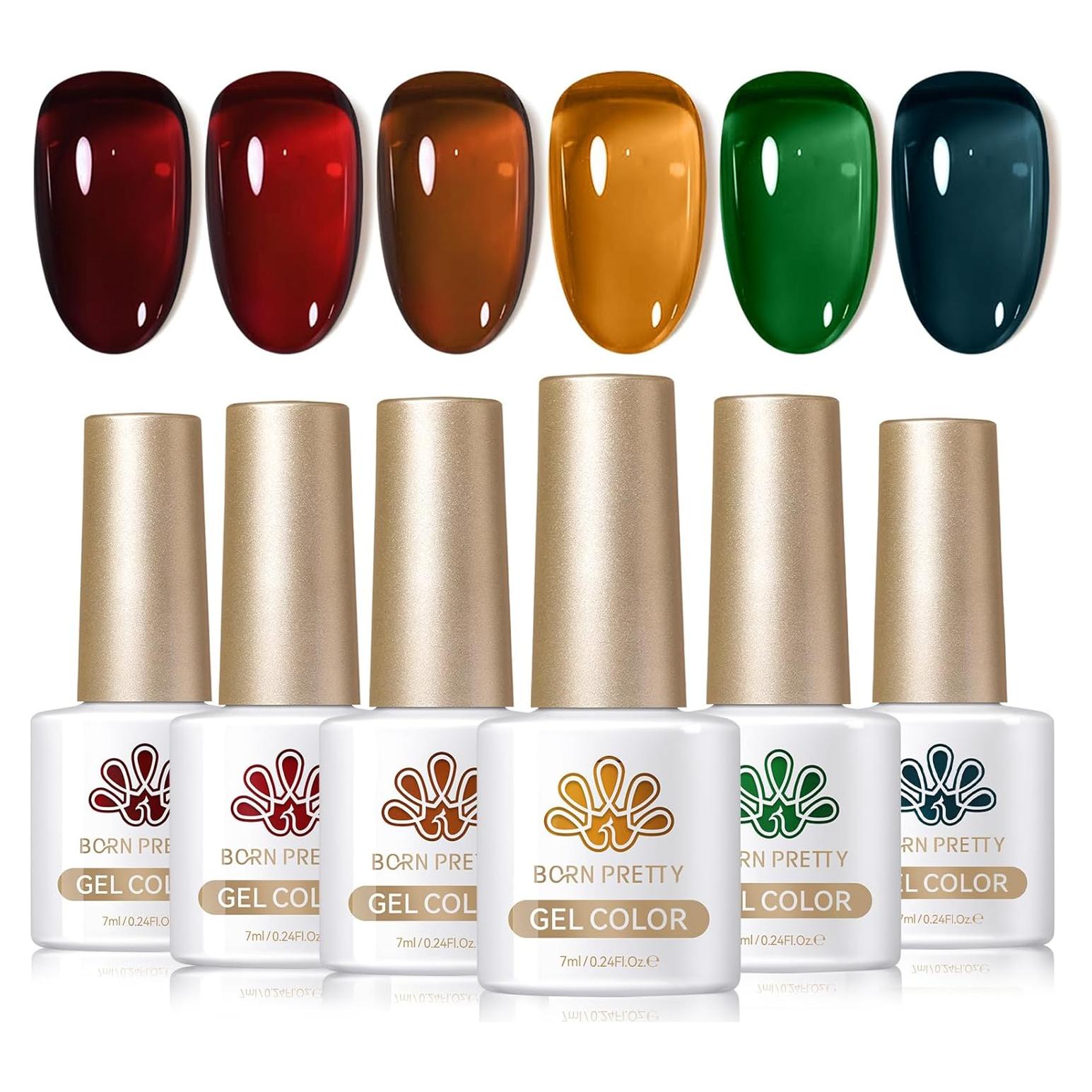 Kit de Esmalte de Uñas de Gel BORN PRETTY 6x7ml Colores Otoño