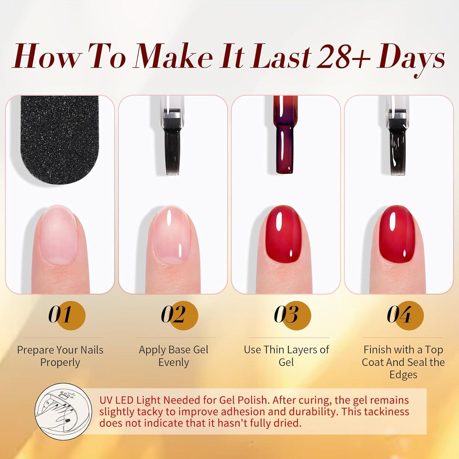 Kit de Esmalte de Uñas de Gel BORN PRETTY 6x7ml Colores Otoño