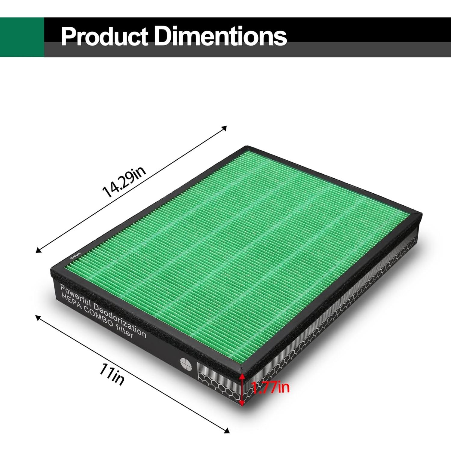 Filtro de Reemplazo HEPA y Carbón Smilyan AP-2015-FP para Coway Airmega 400