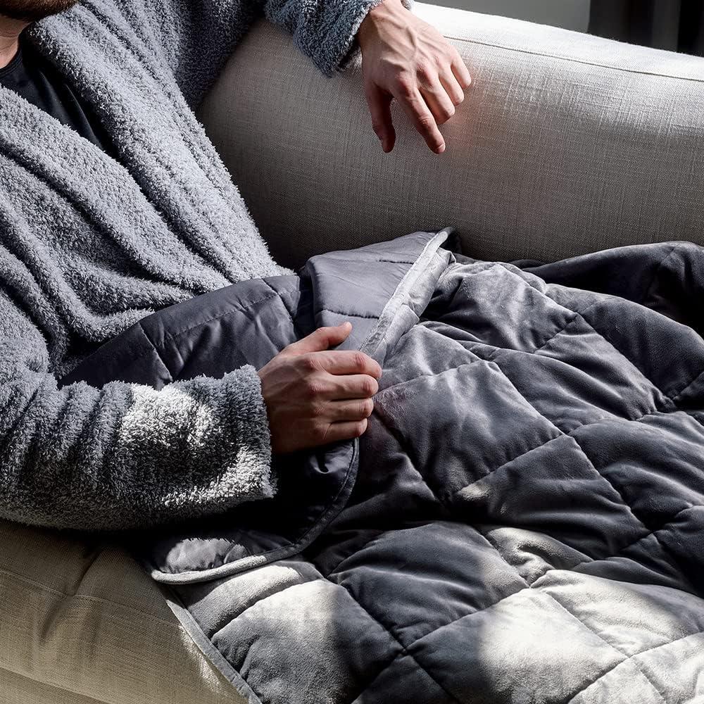 Manta con Peso LUXOME 137x183 cm 6.8 kg Gris Lavable