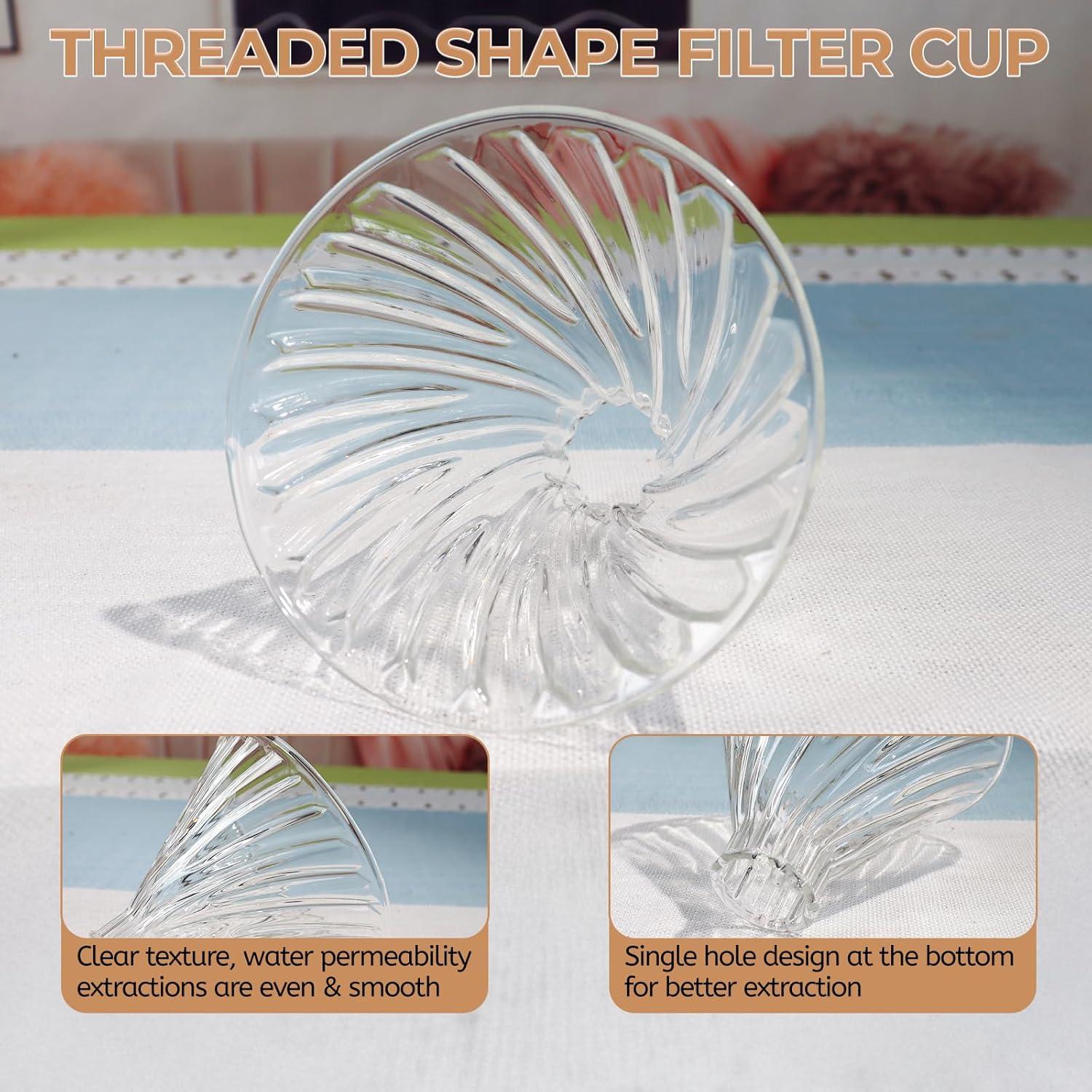 Cafetera de Goteo Mogrecha 400ml Vidrio Borosilicato + 50 Filtros