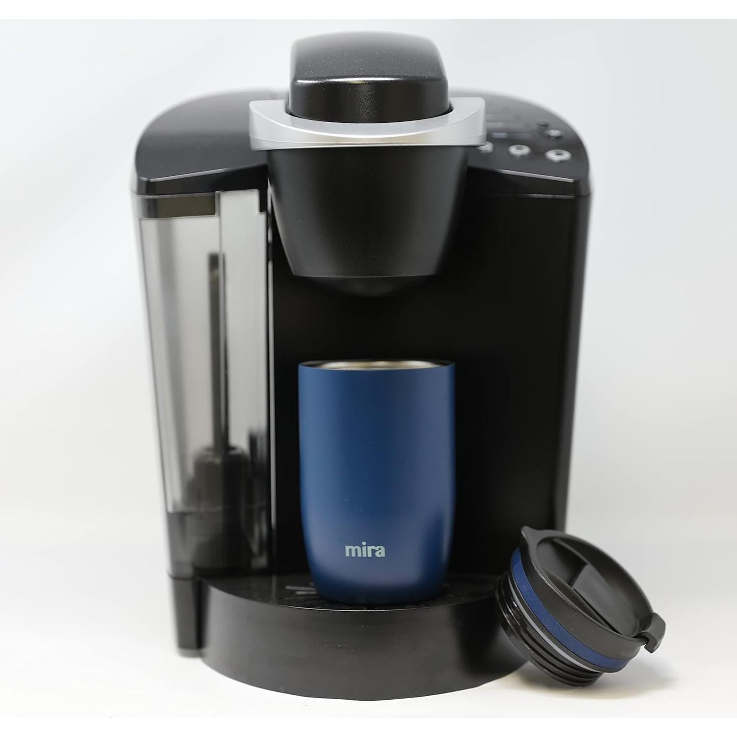 Taza de Café de Viaje MIRA 12 oz Acero Inoxidable Azul