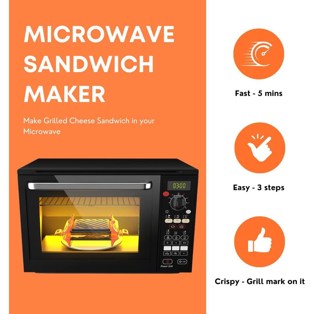 Hacedor de Sándwiches de Microondas MACONEE 900W Antiadherente