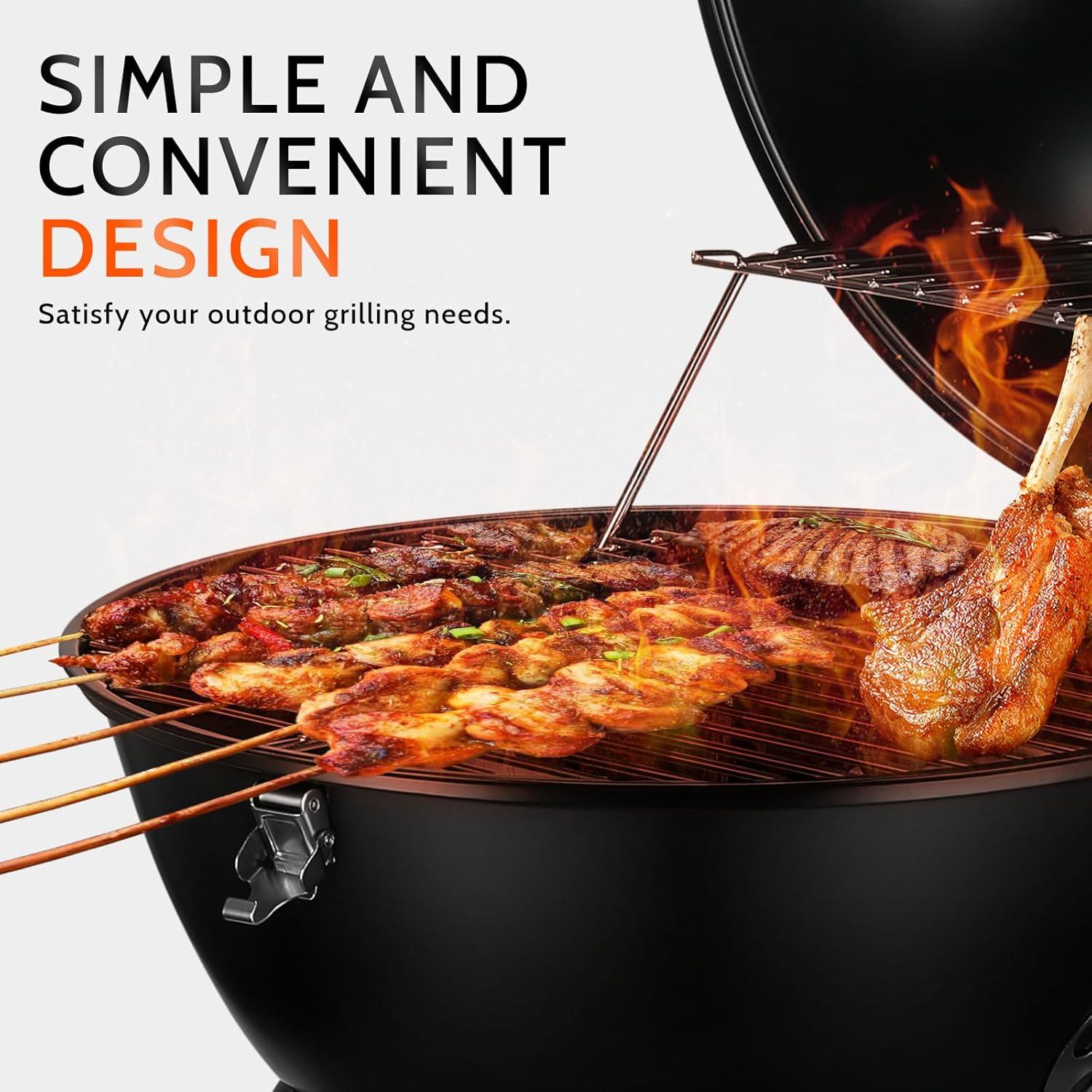 Parrilla de Barbacoa Portátil MAISON BACKYARDS 35.6 cm Carbón