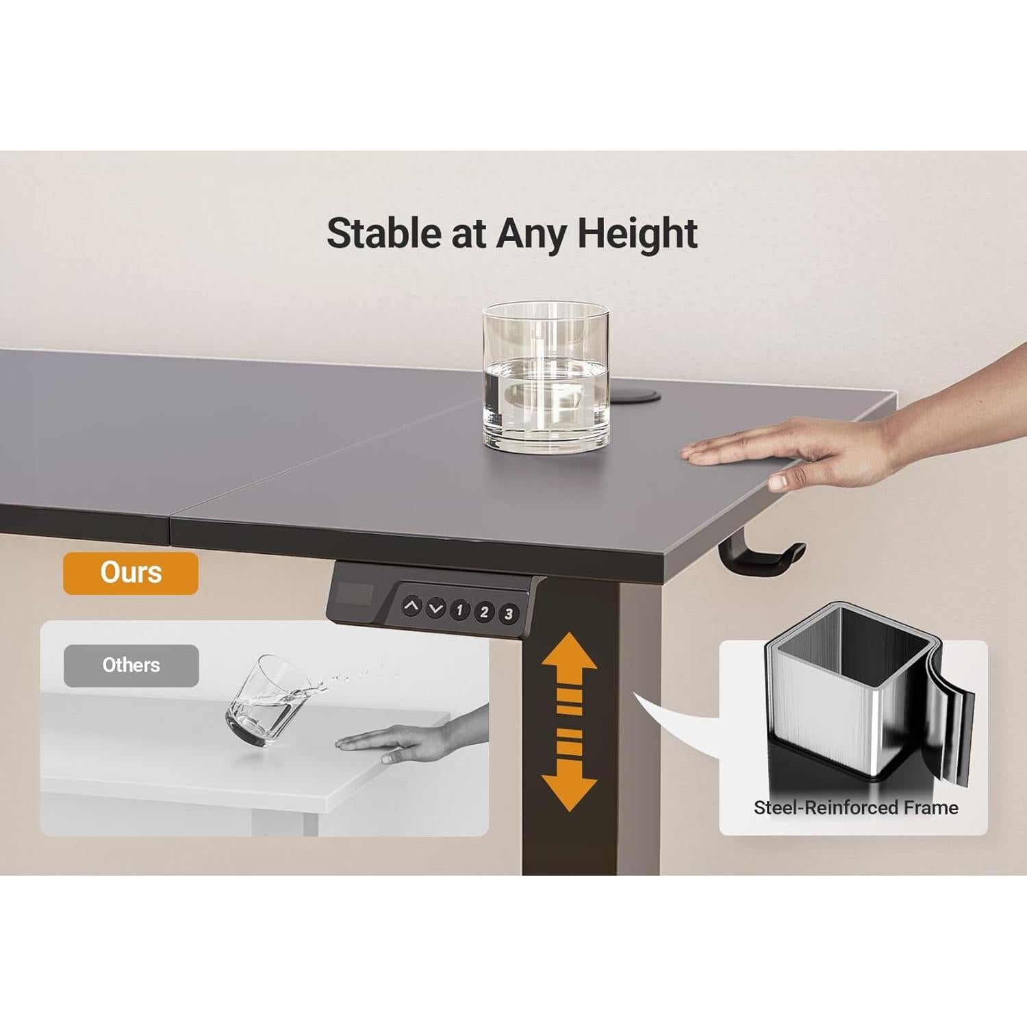 Escritorio de pie eléctrico ajustable Seang P4.01.001.0001 101.6x60.96cm