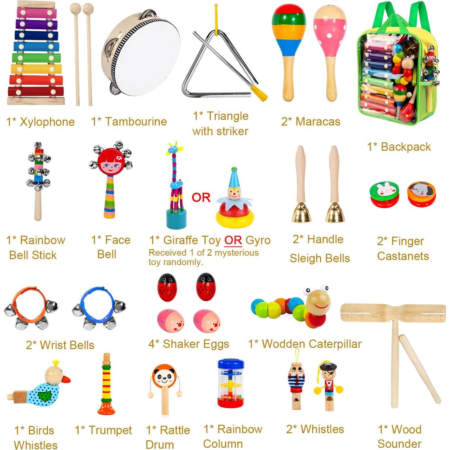 Conjunto de Instrumentos Musicales Taimasi 33Pcs para Niños