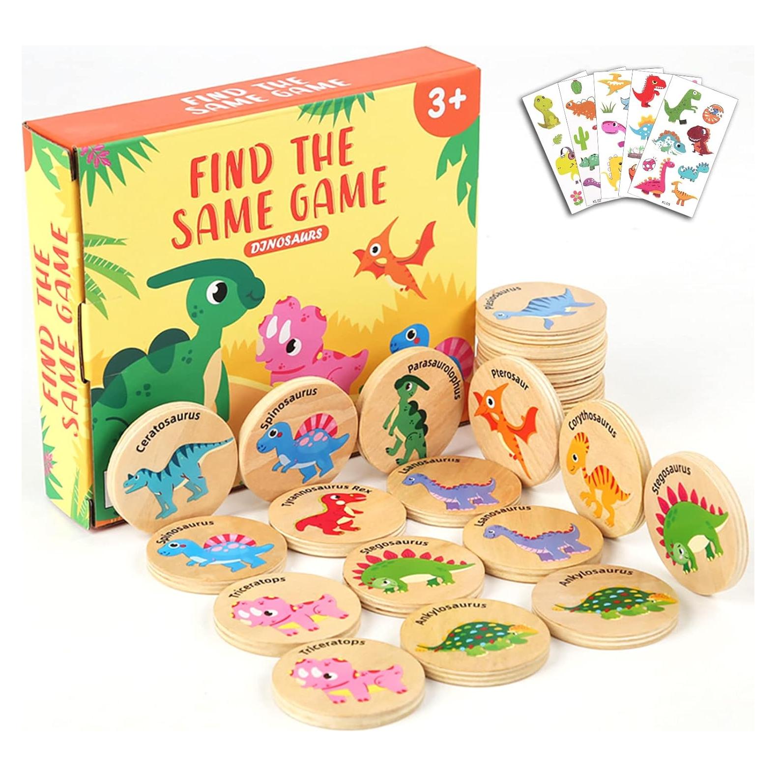 Juego de Memoria de Dinosaurios Protado - 24 Tarjetas Educativas