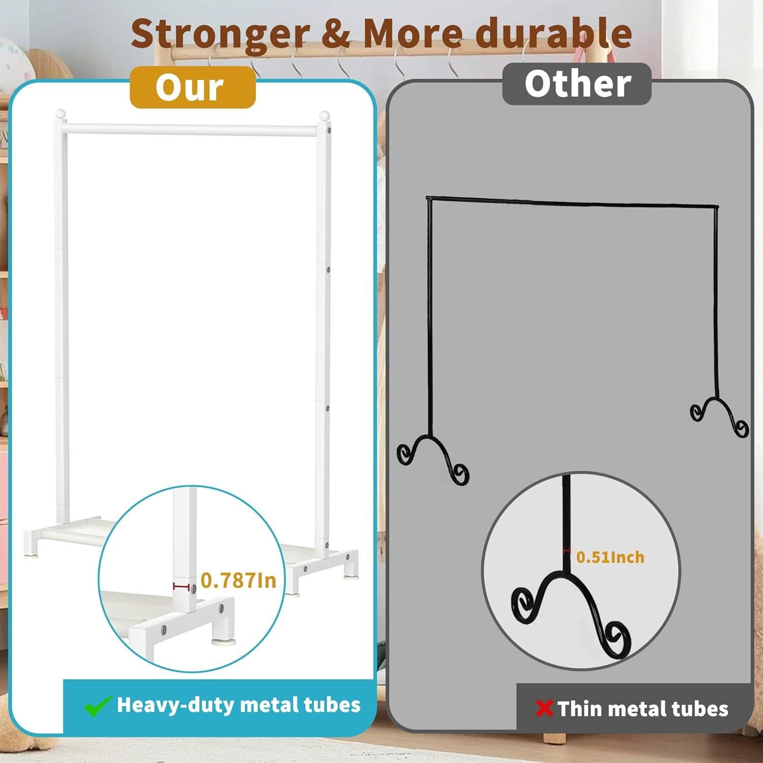 Perchero Infantil Livilord Blanco con Estante Almacenamiento 22.7kg