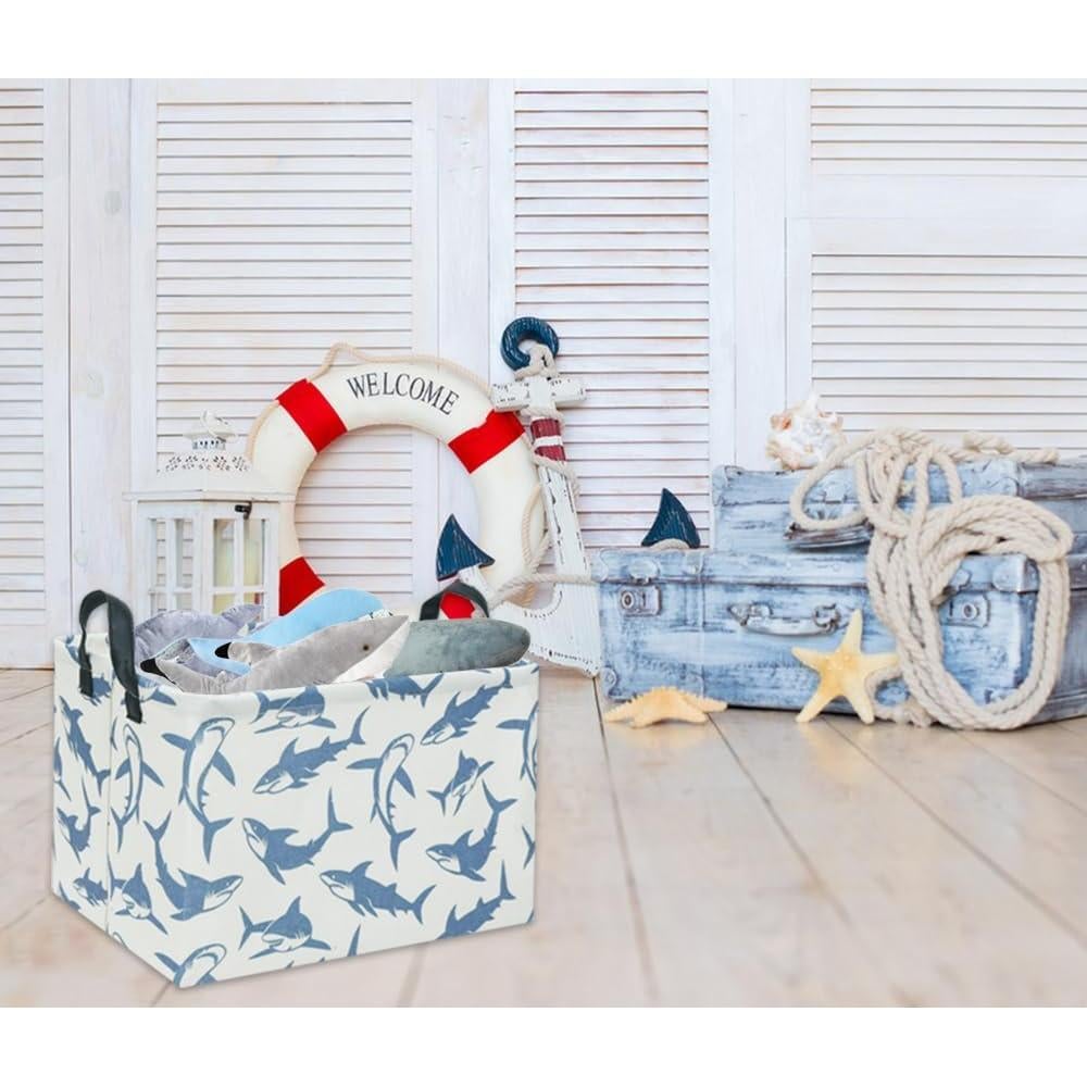 Cesta de Almacenamiento Plegable TIBAOLOVER Tiburón Bebé 38x25cm