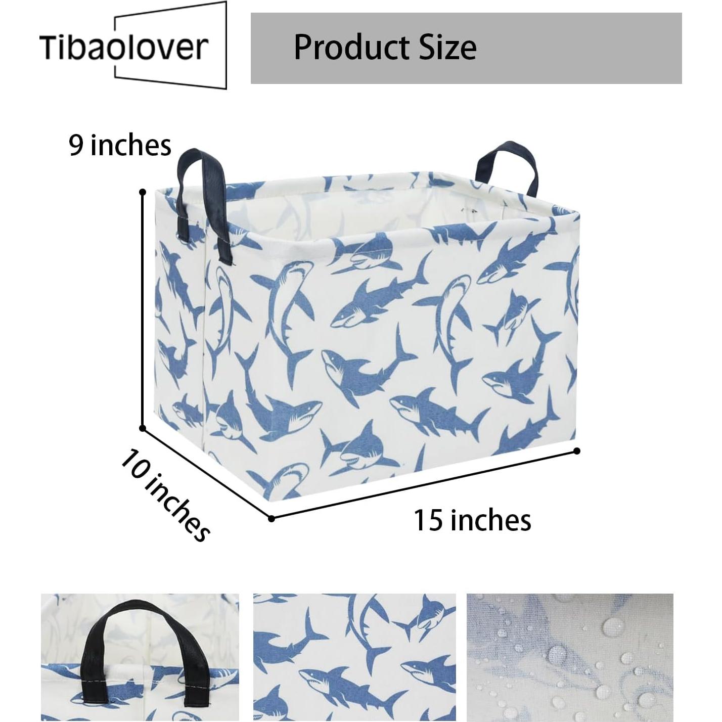 Cesta de Almacenamiento Plegable TIBAOLOVER Tiburón Bebé 38x25cm