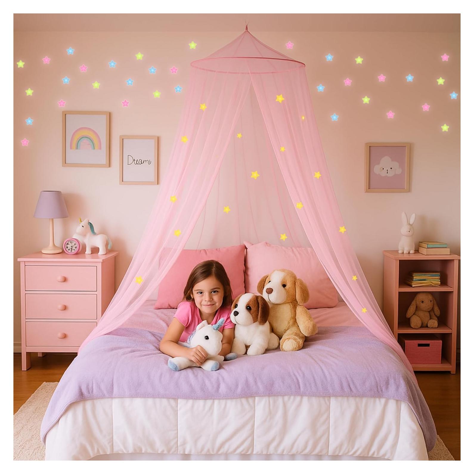 Dosel Rosa para Cama de Niñas - 10 TO 6 PICKS - Fácil Instalación