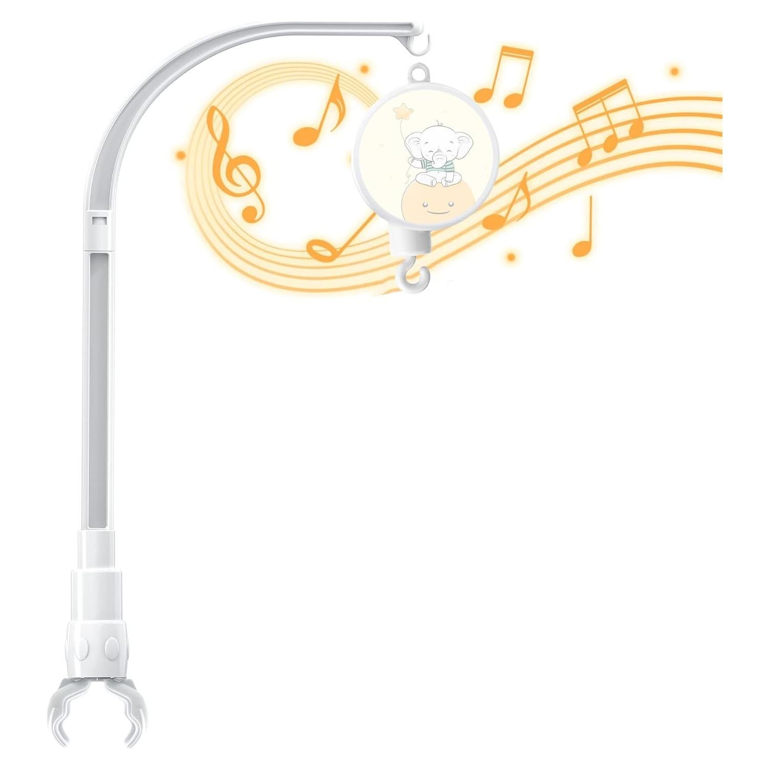 Brazo móvil ajustable para cuna SWSHENR con caja musical