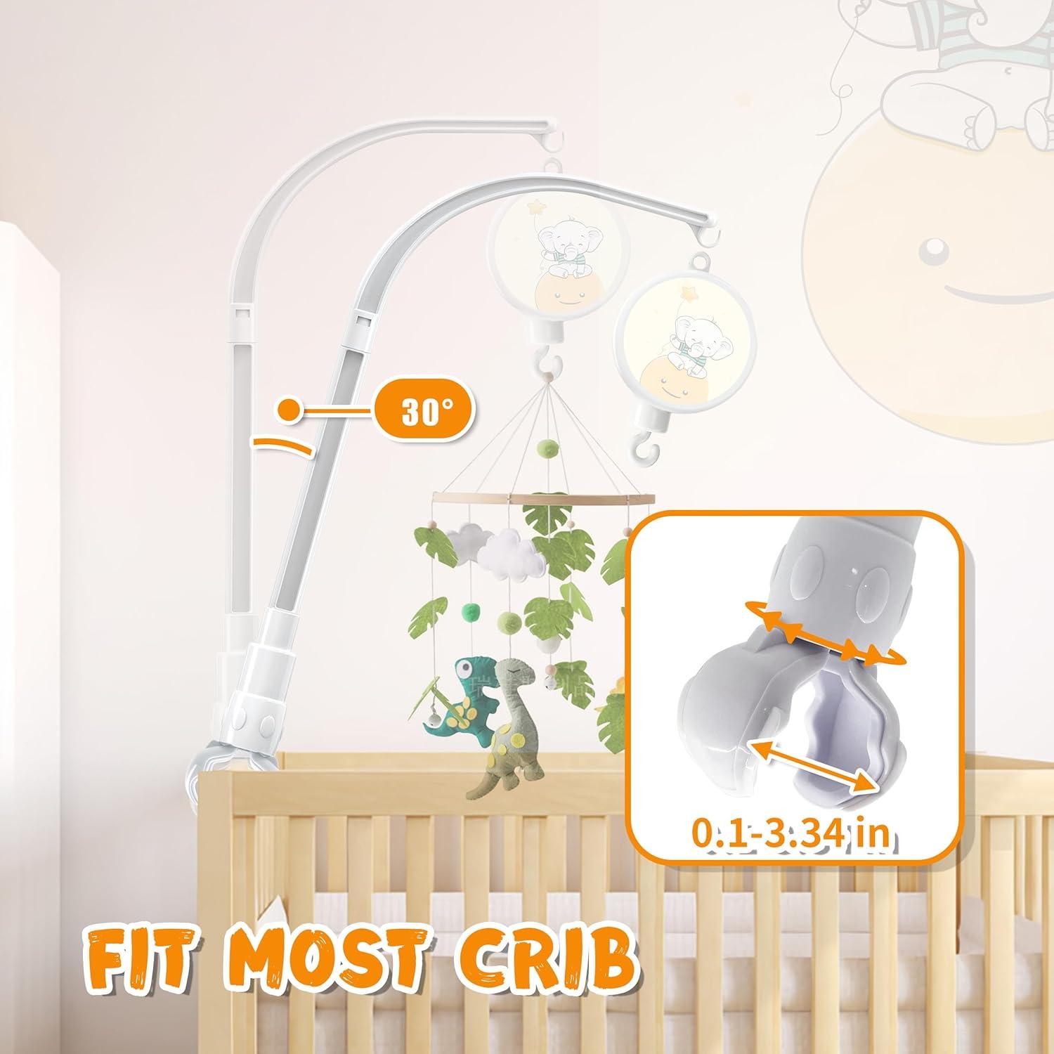 Brazo móvil ajustable para cuna SWSHENR con caja musical