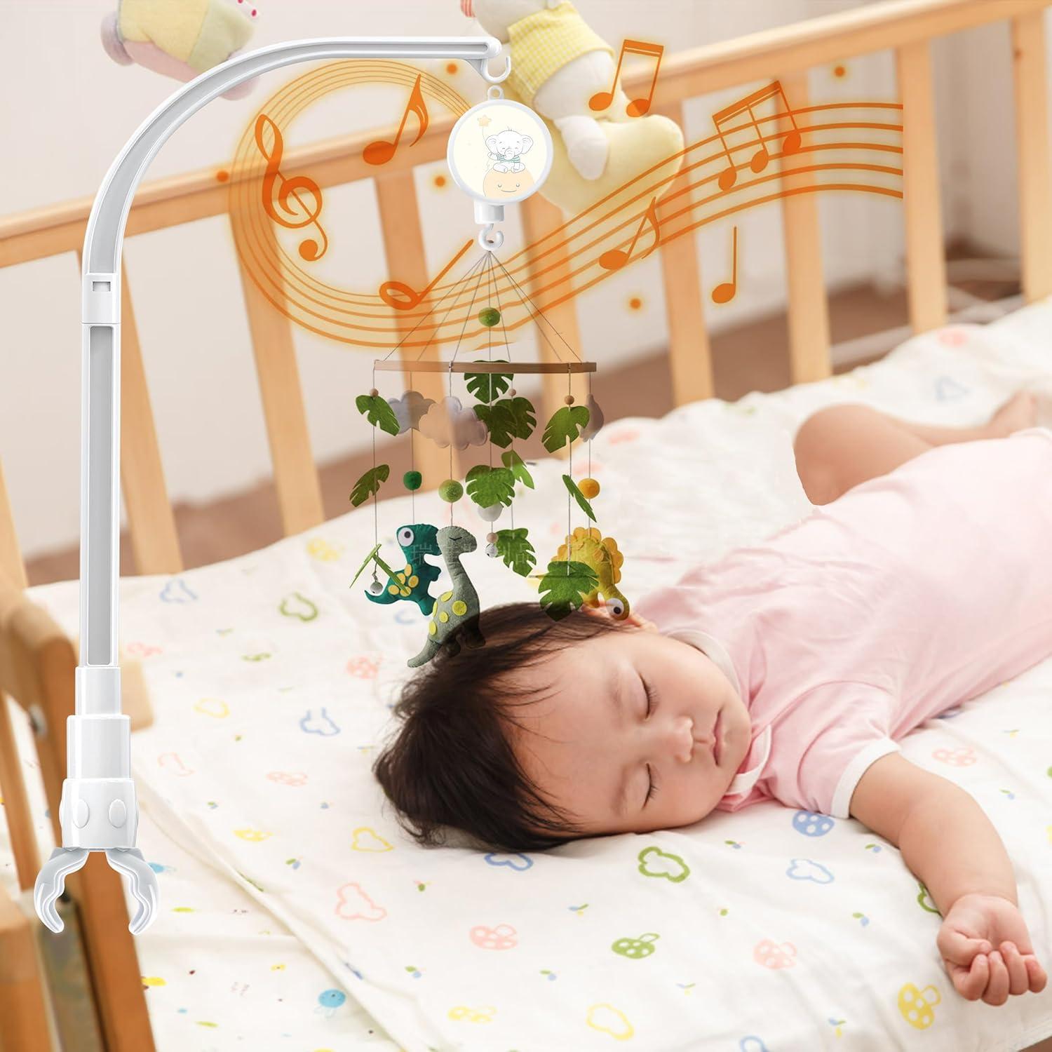 Brazo móvil ajustable para cuna SWSHENR con caja musical