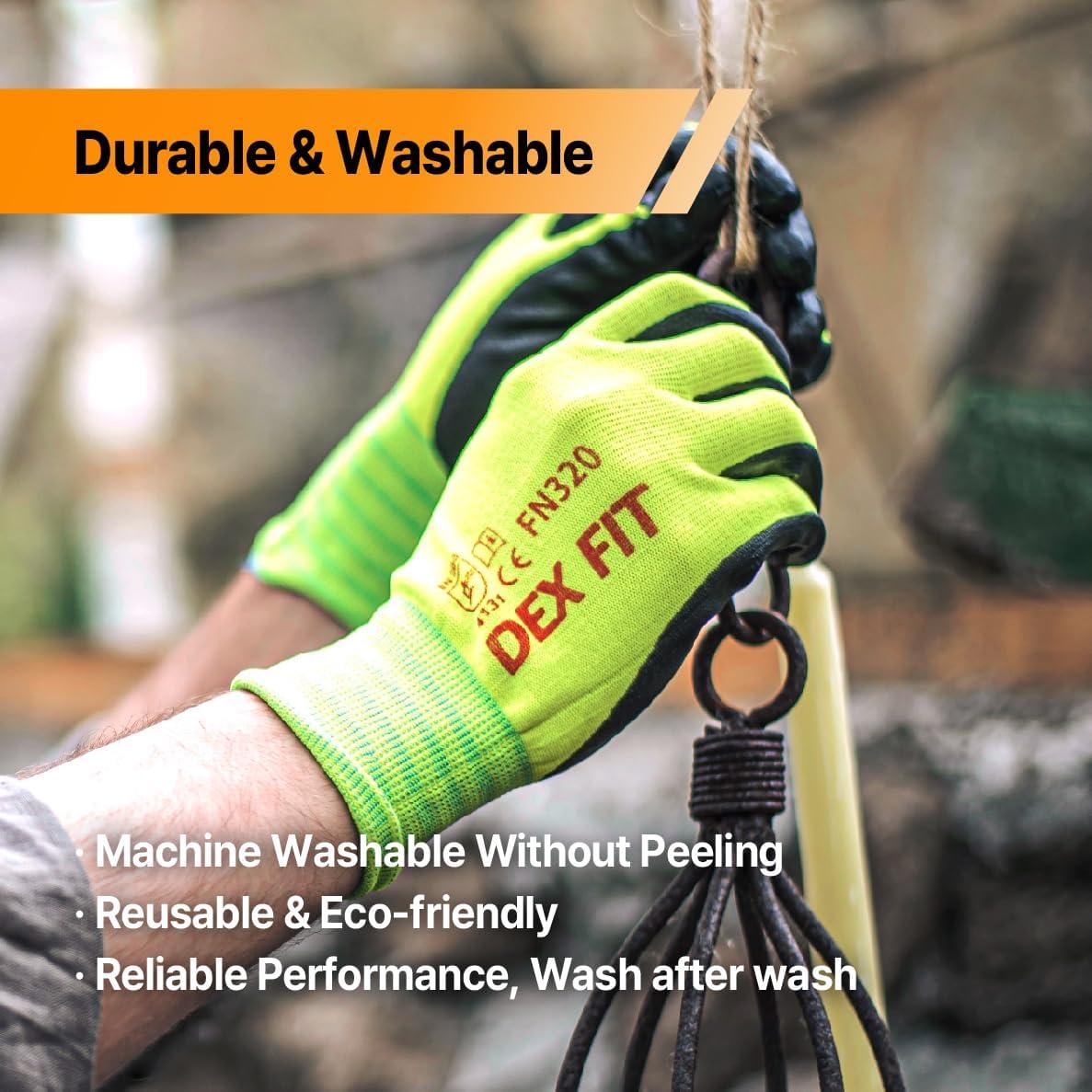 Guantes de Trabajo DEX FIT FN320 Nitrilo 3 Pares X-Pequeño