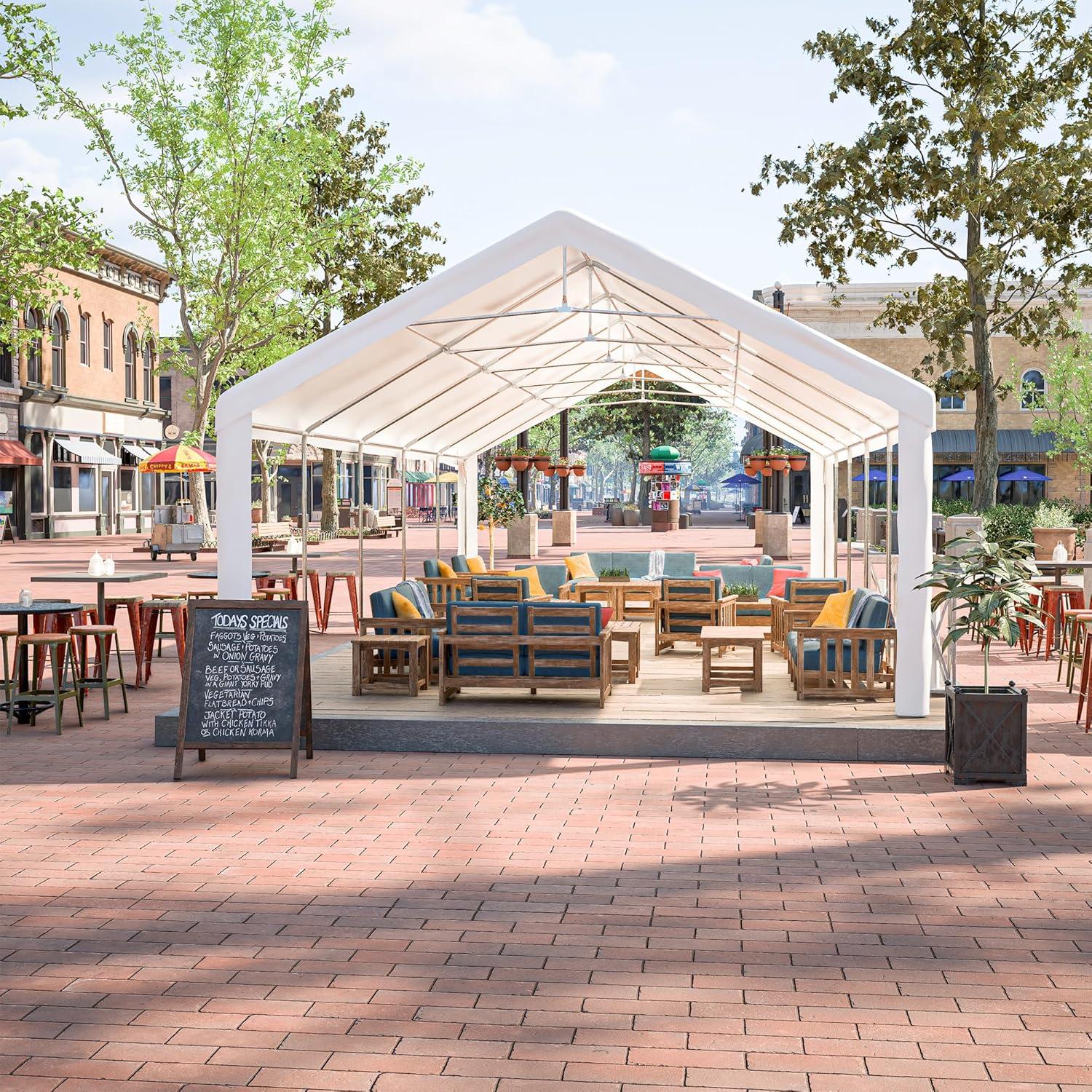 Carpa de Fiesta YOPTO 9.88x5.84m Impermeable con Paredes Desmontables