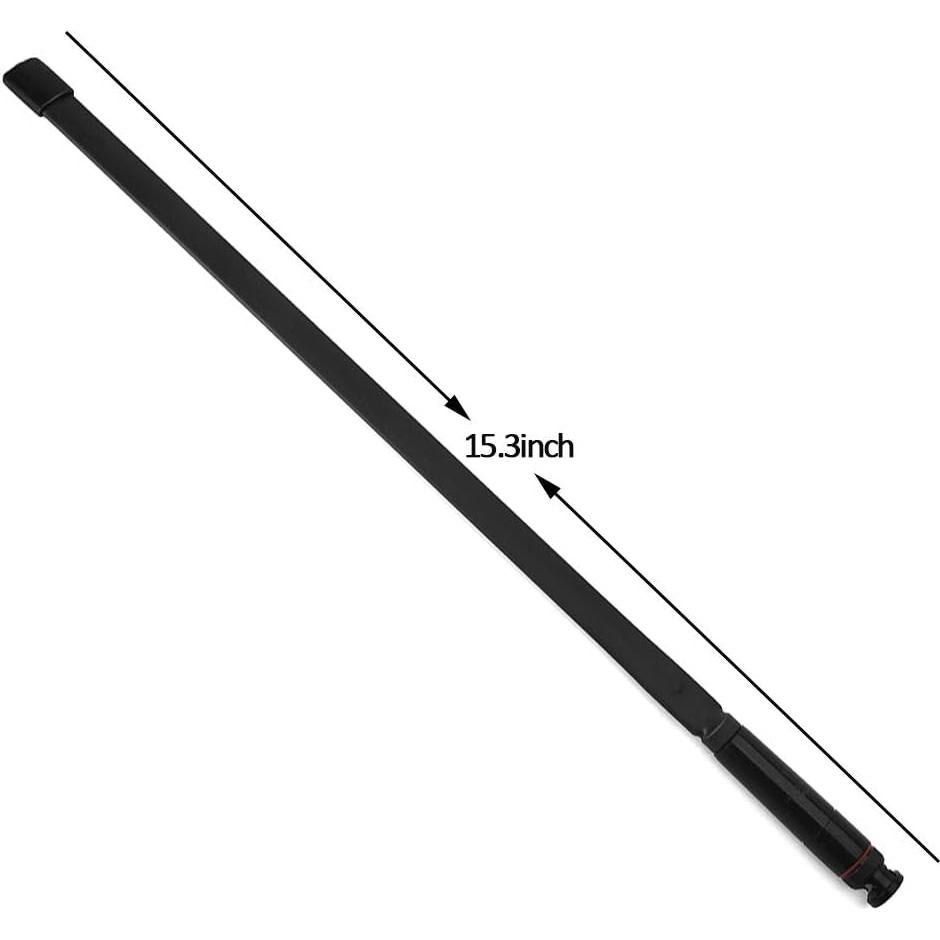 Antena Plegable BNC HYS Doble Banda 2m/70cm 144/430MHz Negra