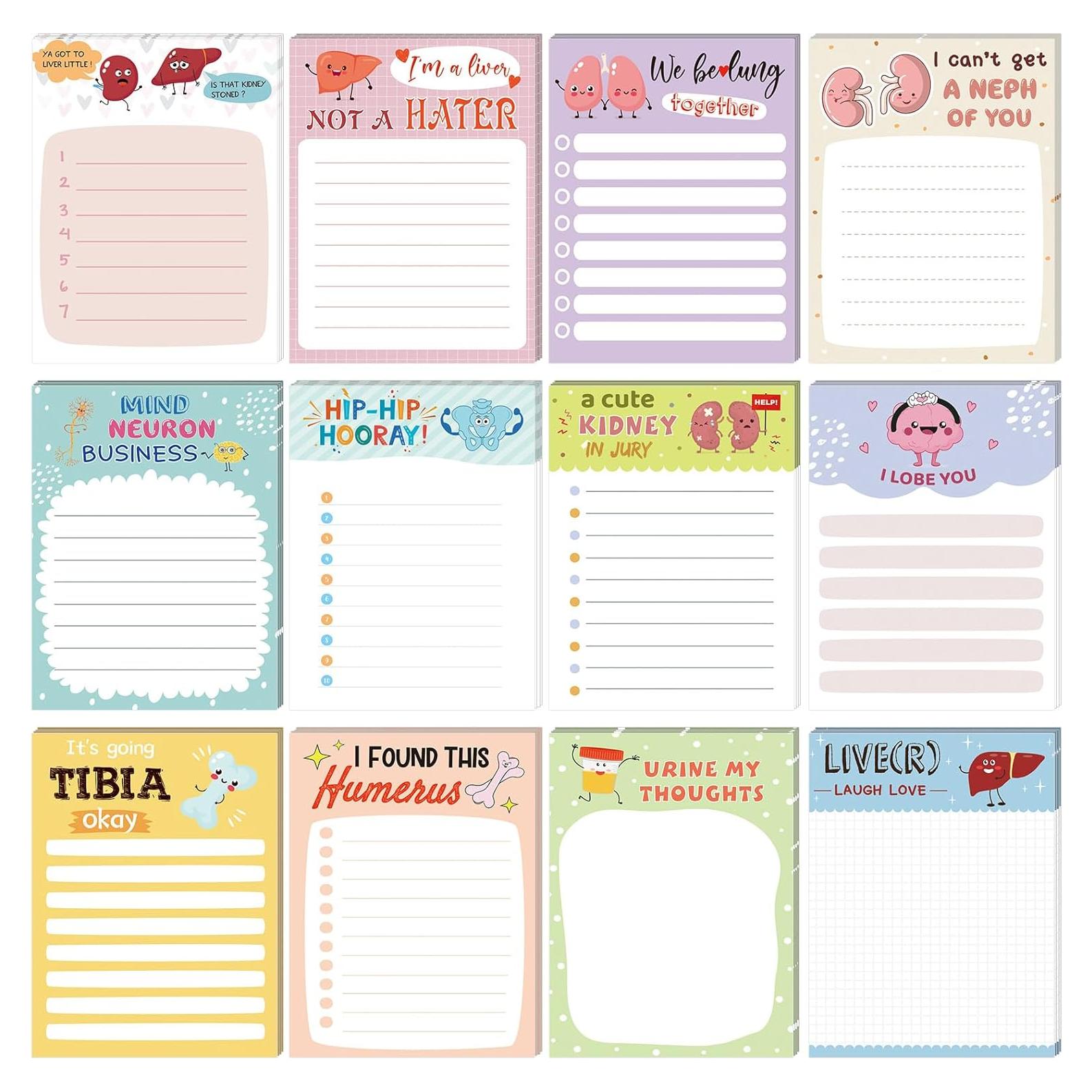 Bloc de Notas para Enfermeras Jetec - 12 Piezas 7.62x10.16cm