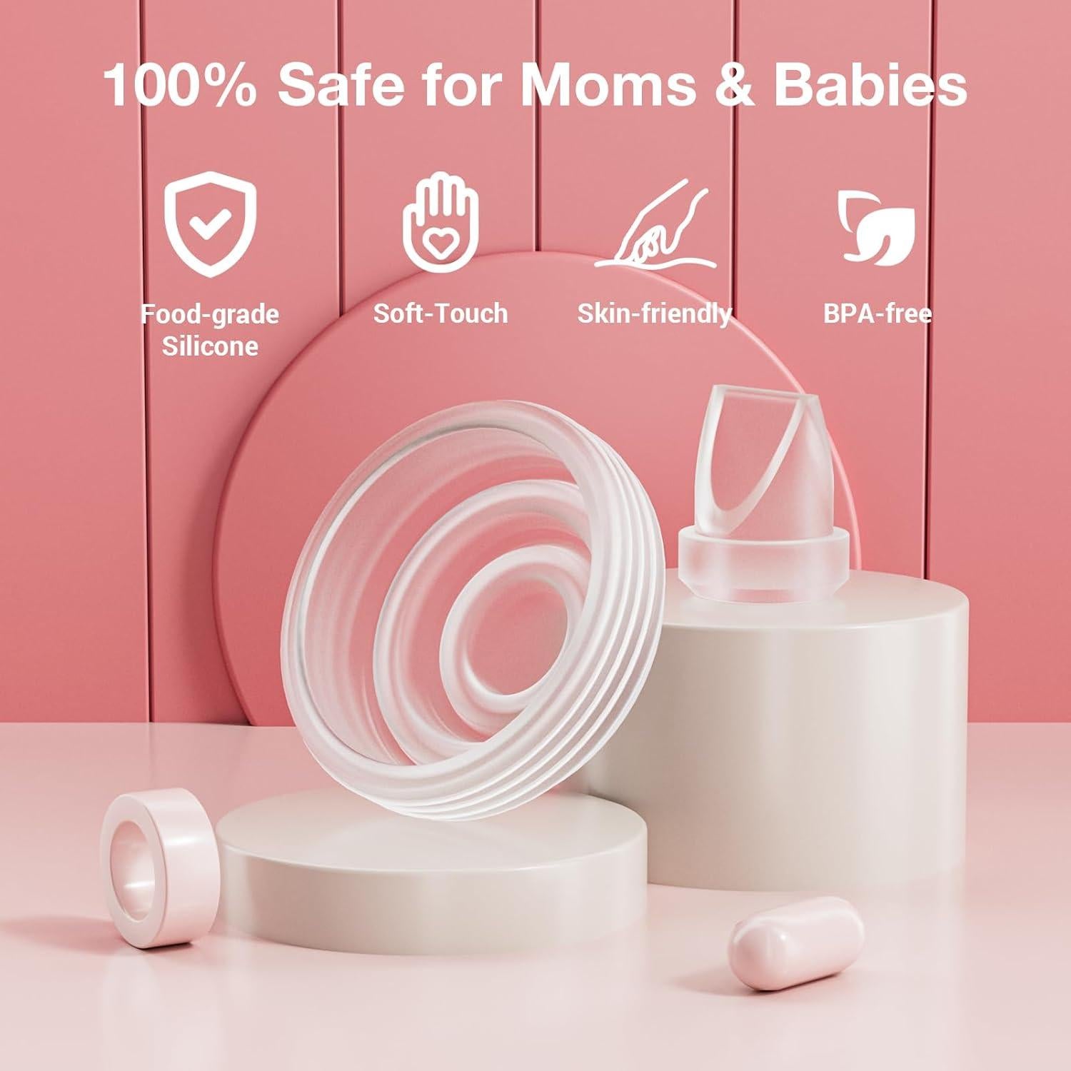 Kit de Repuestos para Extractor de Leche M5 Afontoto - 4 Válvulas y 2 Diafragmas de Silicona