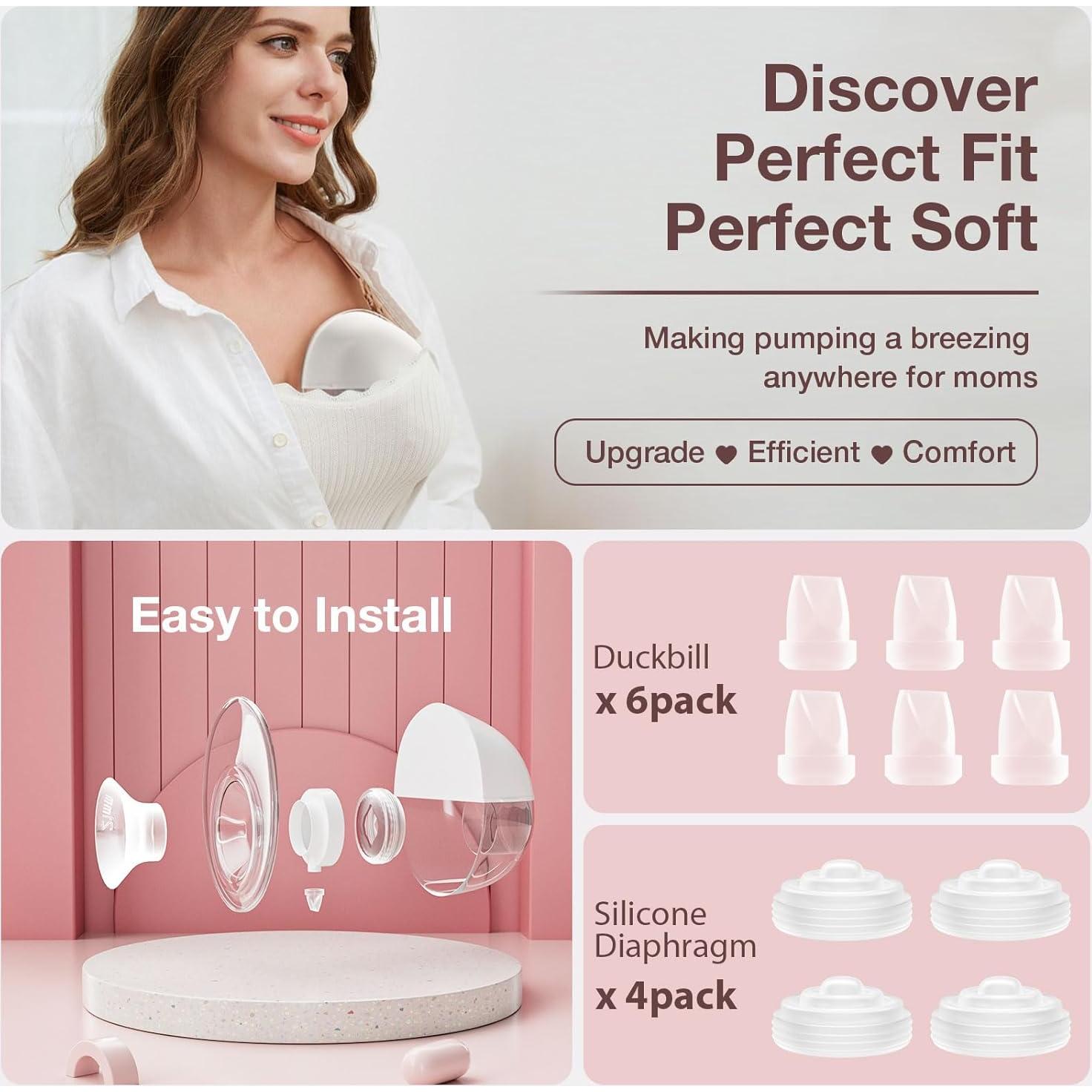 Kit de Repuestos para Extractor de Leche M5 Afontoto - 4 Válvulas y 2 Diafragmas de Silicona