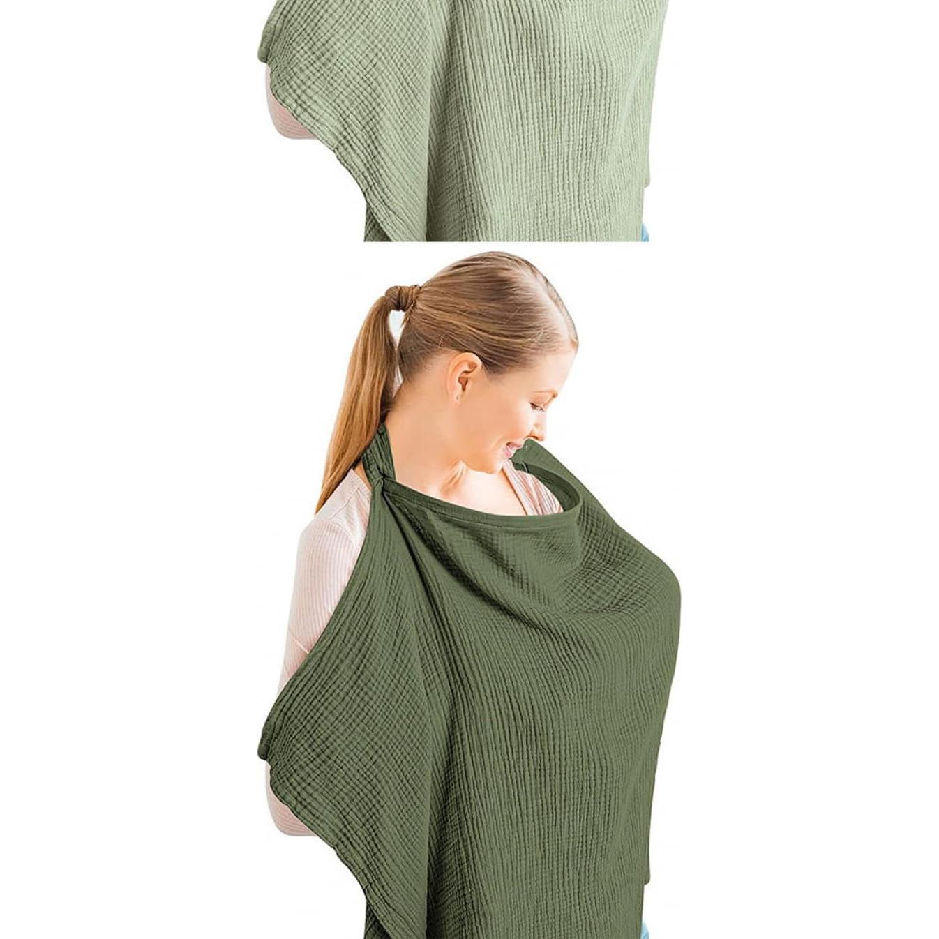 Fular de Lactancia KaeDa Versátil 75x95cm Algodón Azul Claro