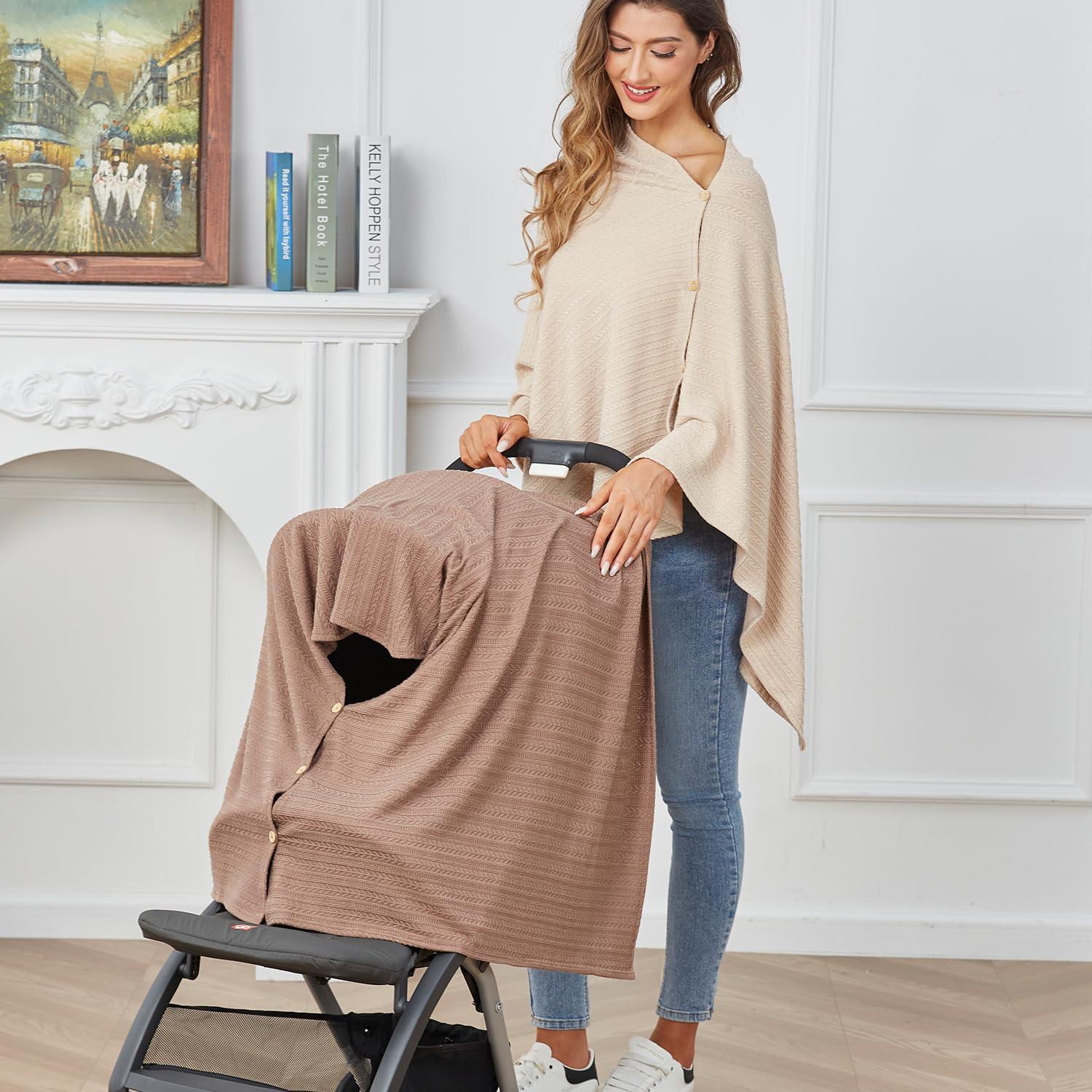 Cubierta de Lactancia Zdolmy Algodón Orgánico Castaño 72x158cm