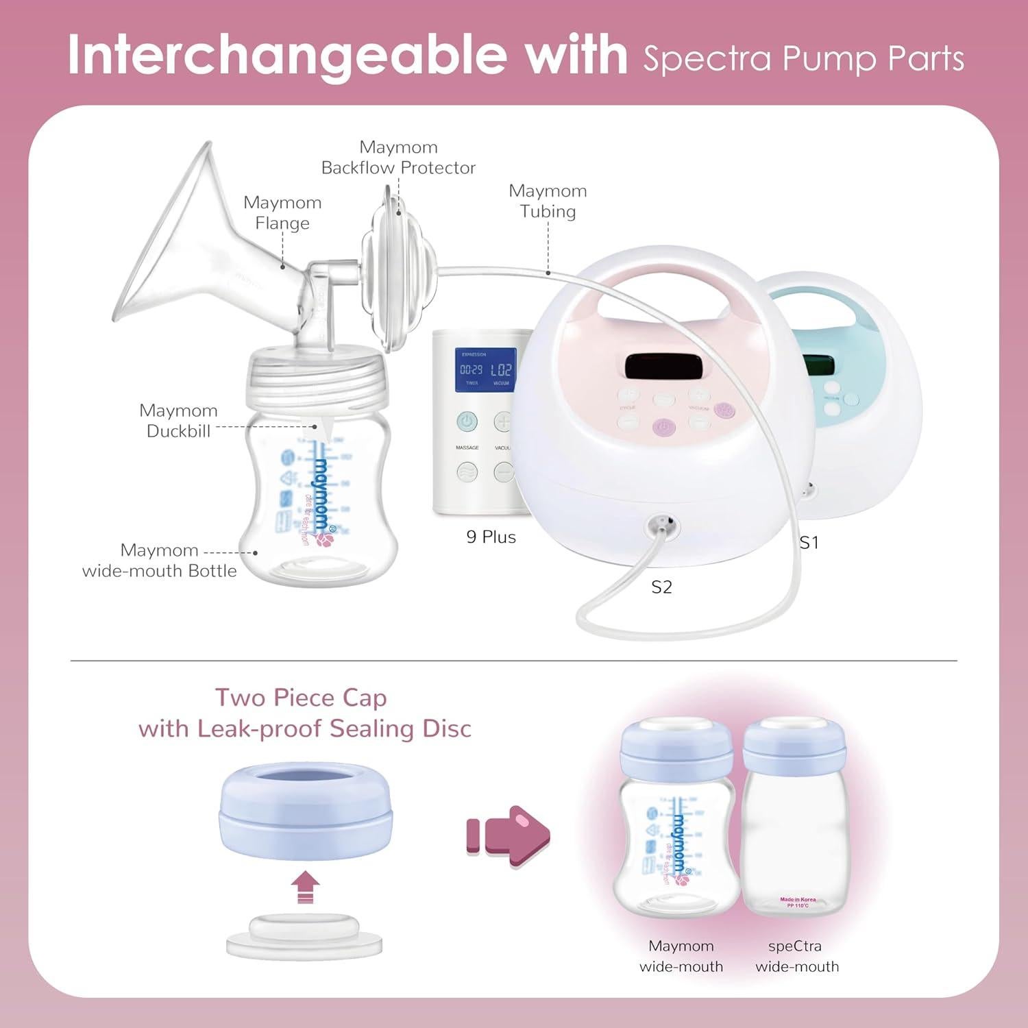 Partes de Bomba Maymom para Spectra S1/S2 - Kit 5 en 1