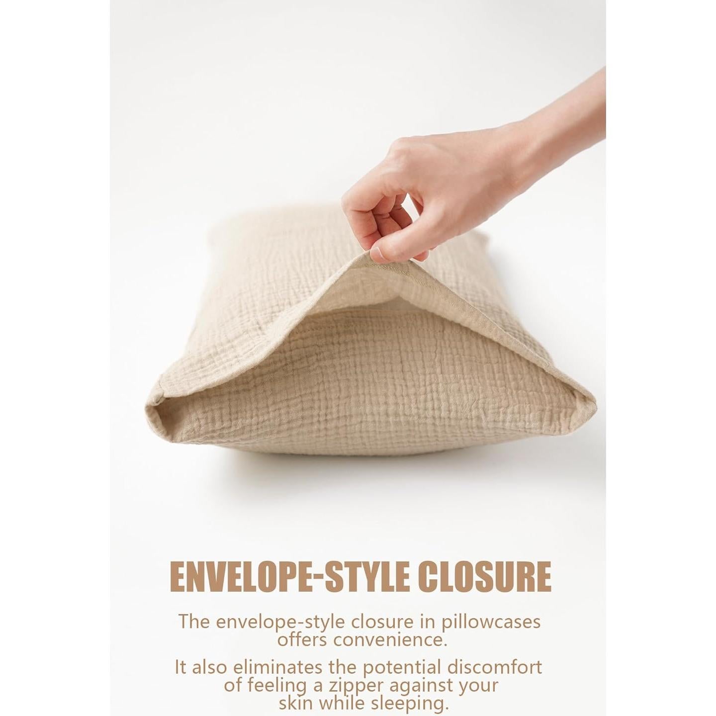 Funda de Almohada de Muselina Konssy 100% Algodón 13x18 cm - 2 Pzas