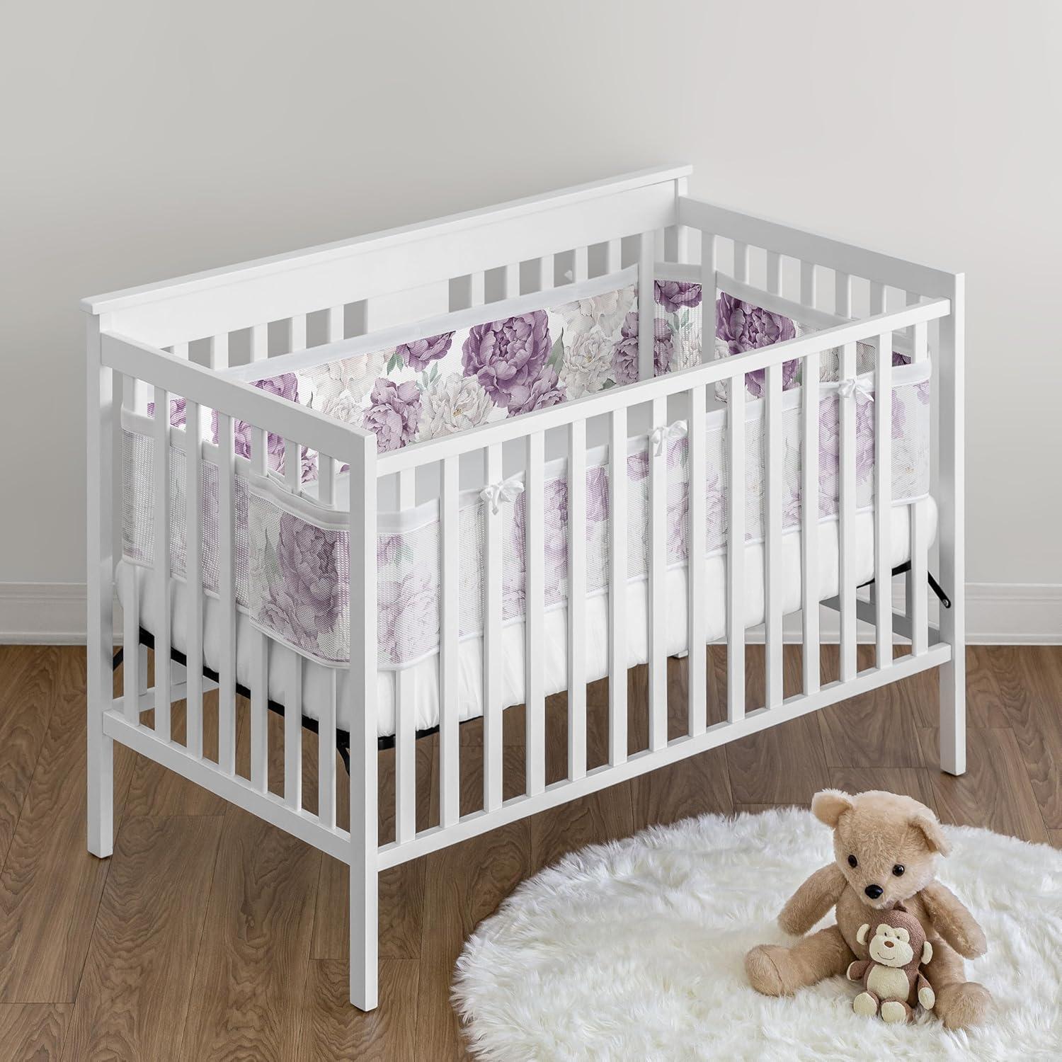 Forro de Cuna de Malla Sweet Jojo Designs 2 Piezas Floral