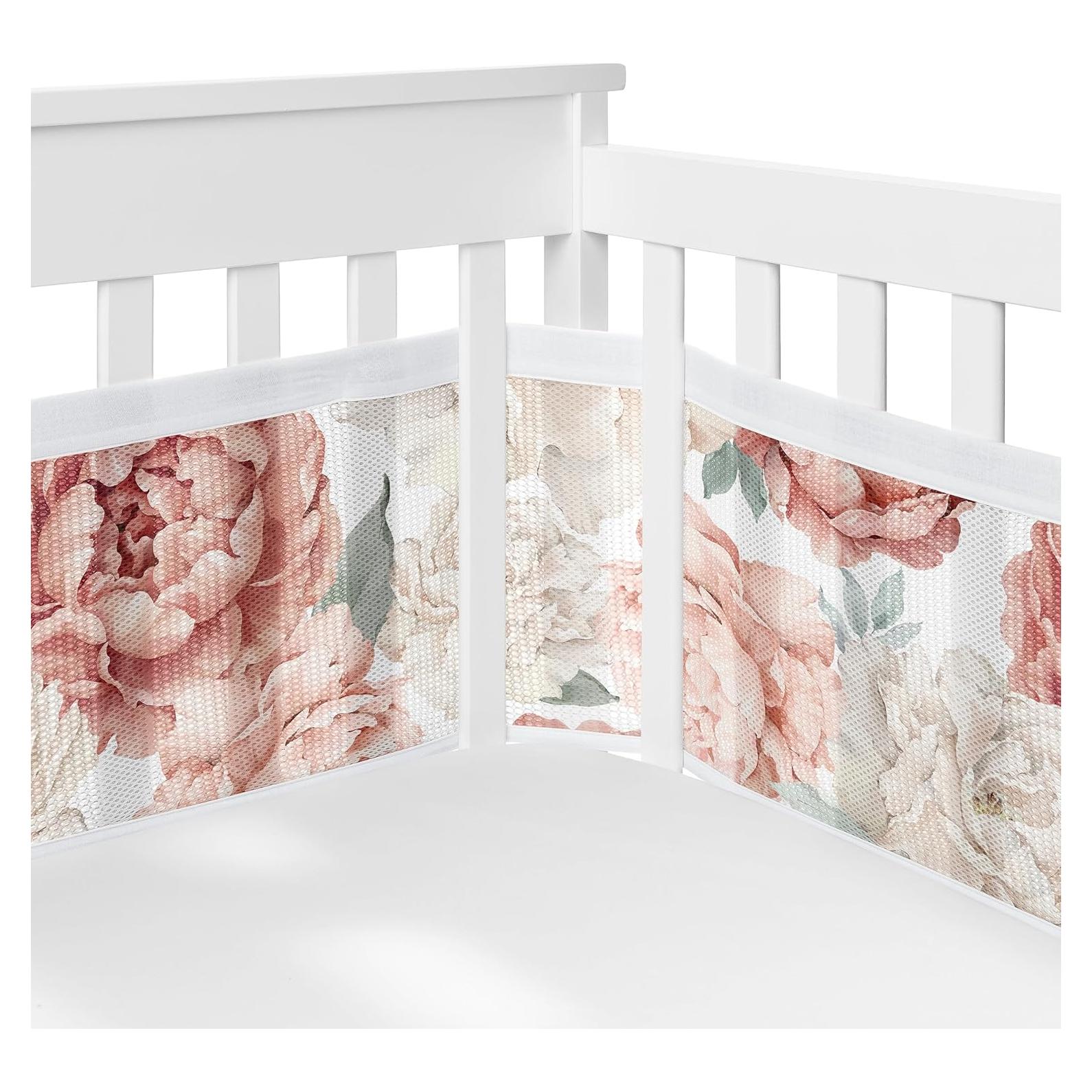 Forro de Cuna de Malla Sweet Jojo Designs Rosa Boho 2 Piezas