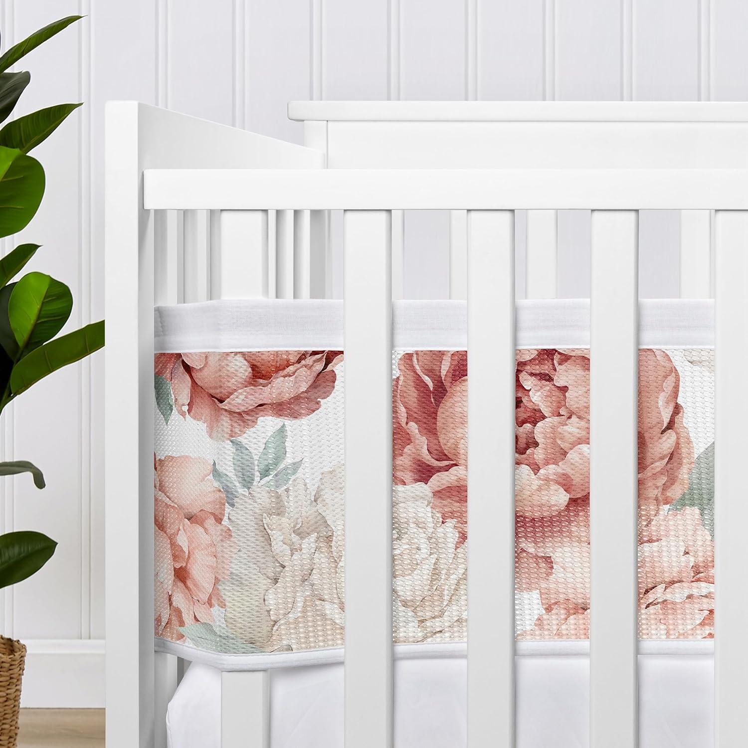 Forro de Cuna de Malla Sweet Jojo Designs Rosa Boho 2 Piezas