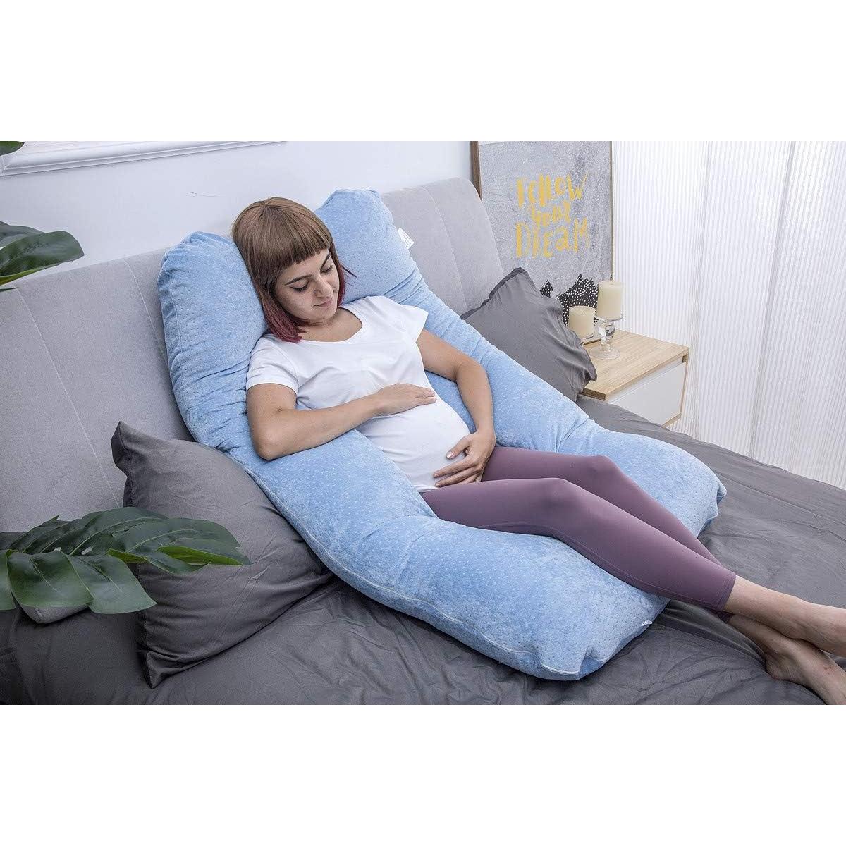 Almohada de Embarazo MOON PINE U 139.7x78.7cm Azul