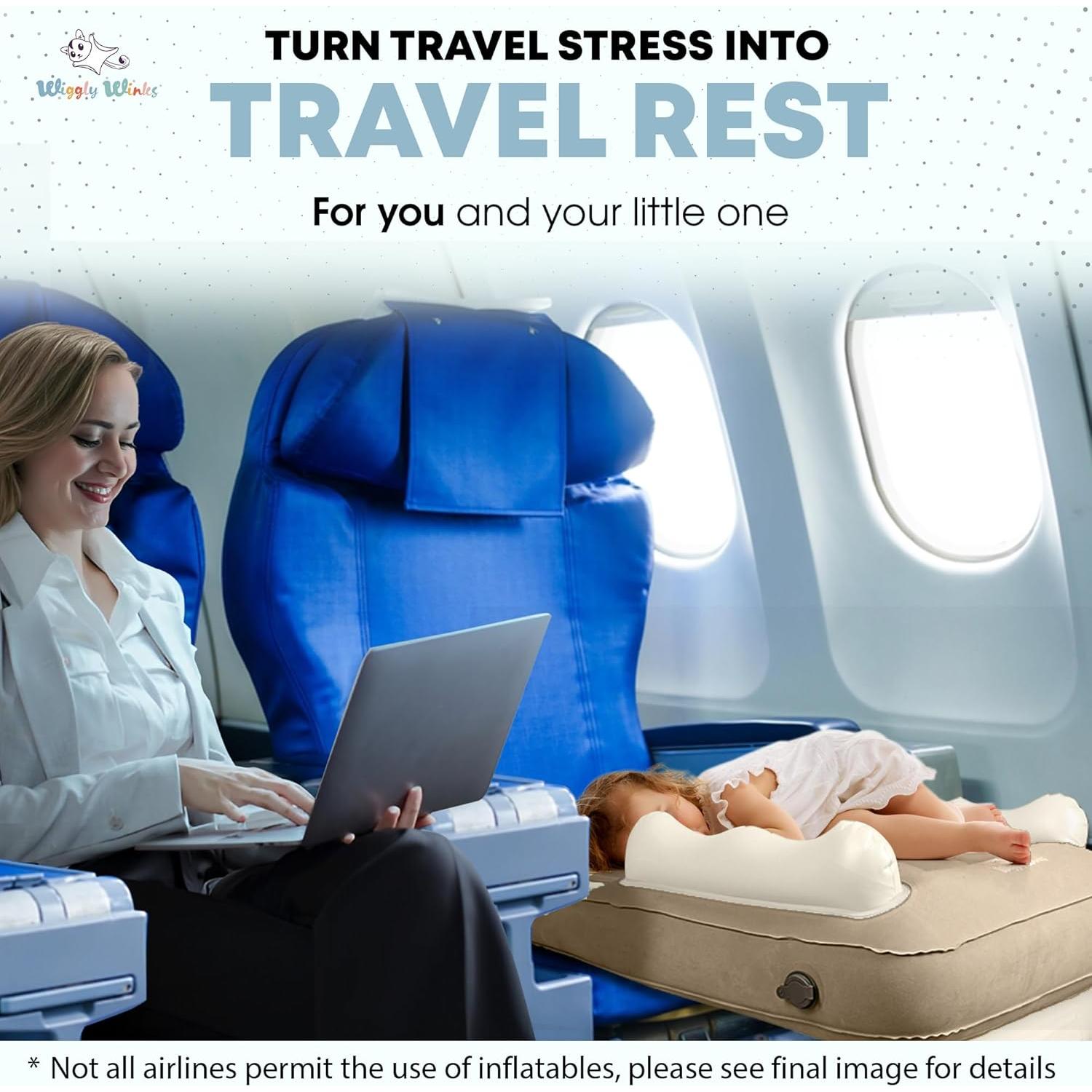 Cama inflable para niños Wiggly Winks - Beige Galleta