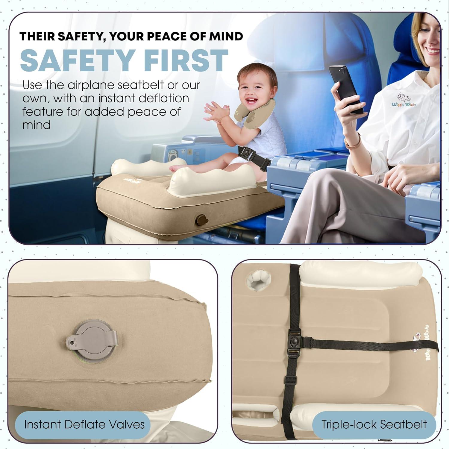 Cama inflable para niños Wiggly Winks - Beige Galleta