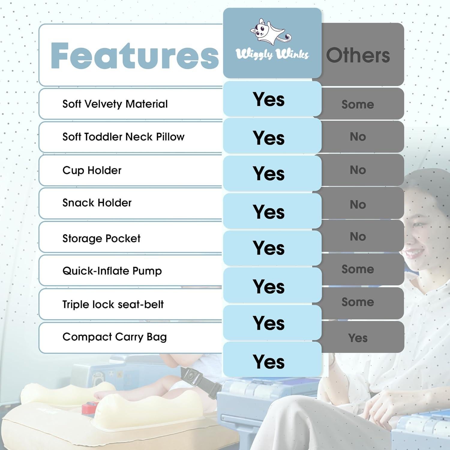 Cama inflable para niños Wiggly Winks - Beige Galleta