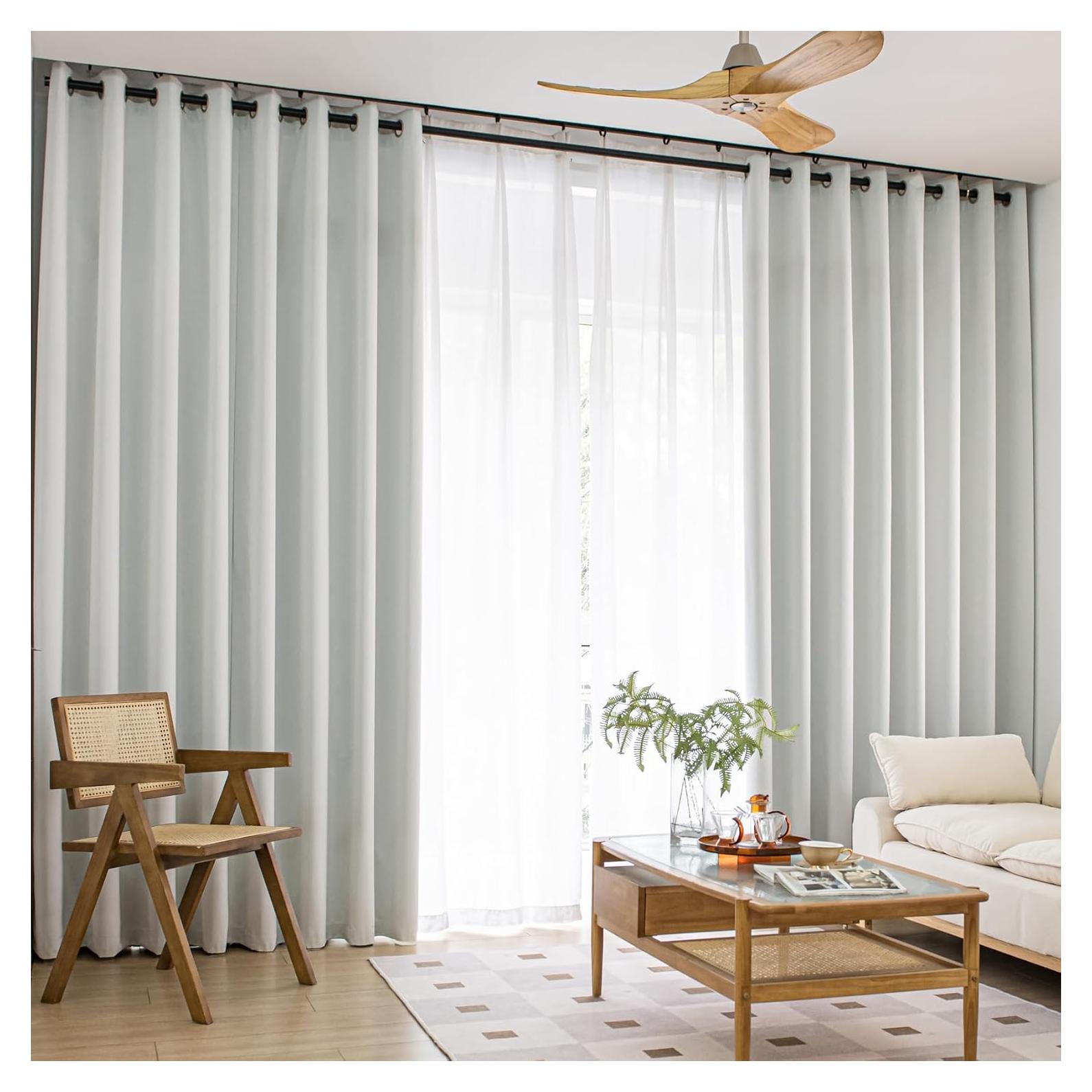 Cortinas Blackout MOONVAN Beige 107x114 cm 2 Paneles Ojal