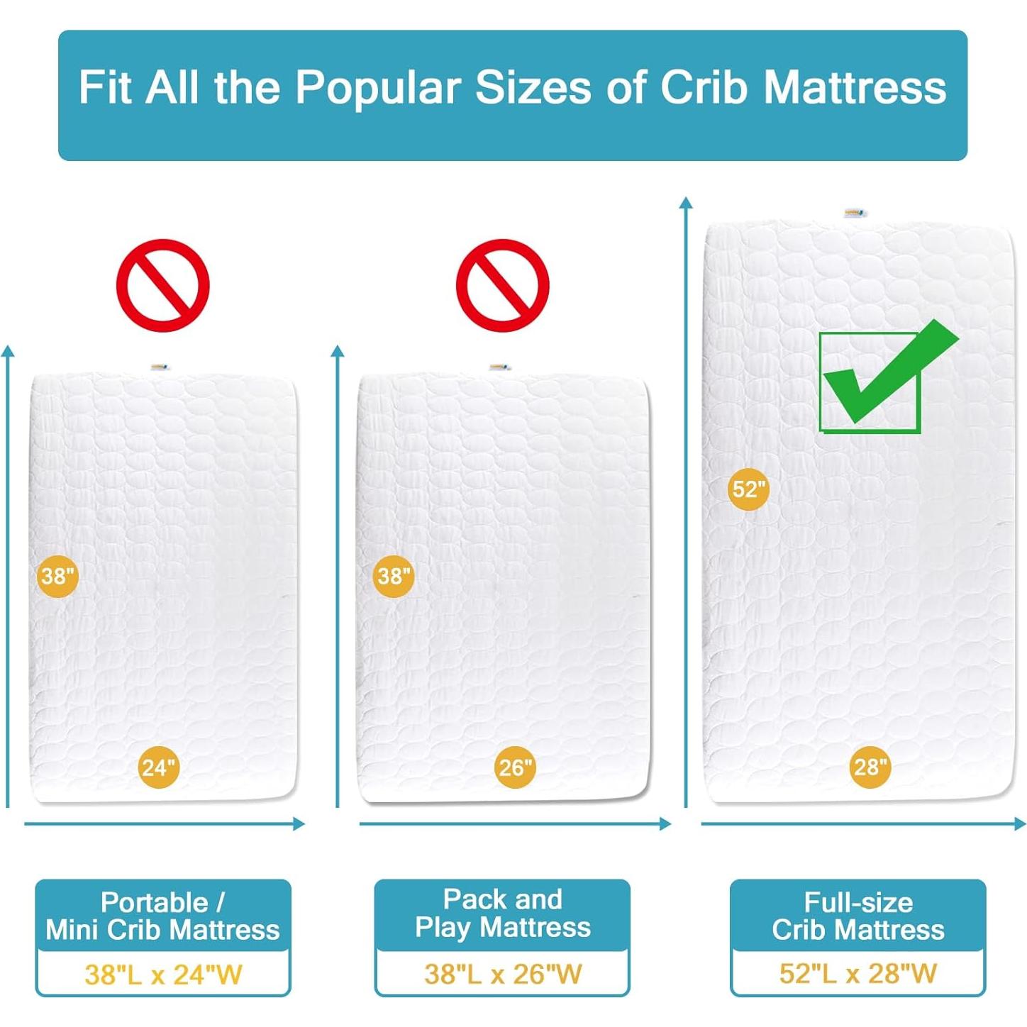 Protector de Colchón de Cuna Bamuho Algodón Impermeable 132x71cm