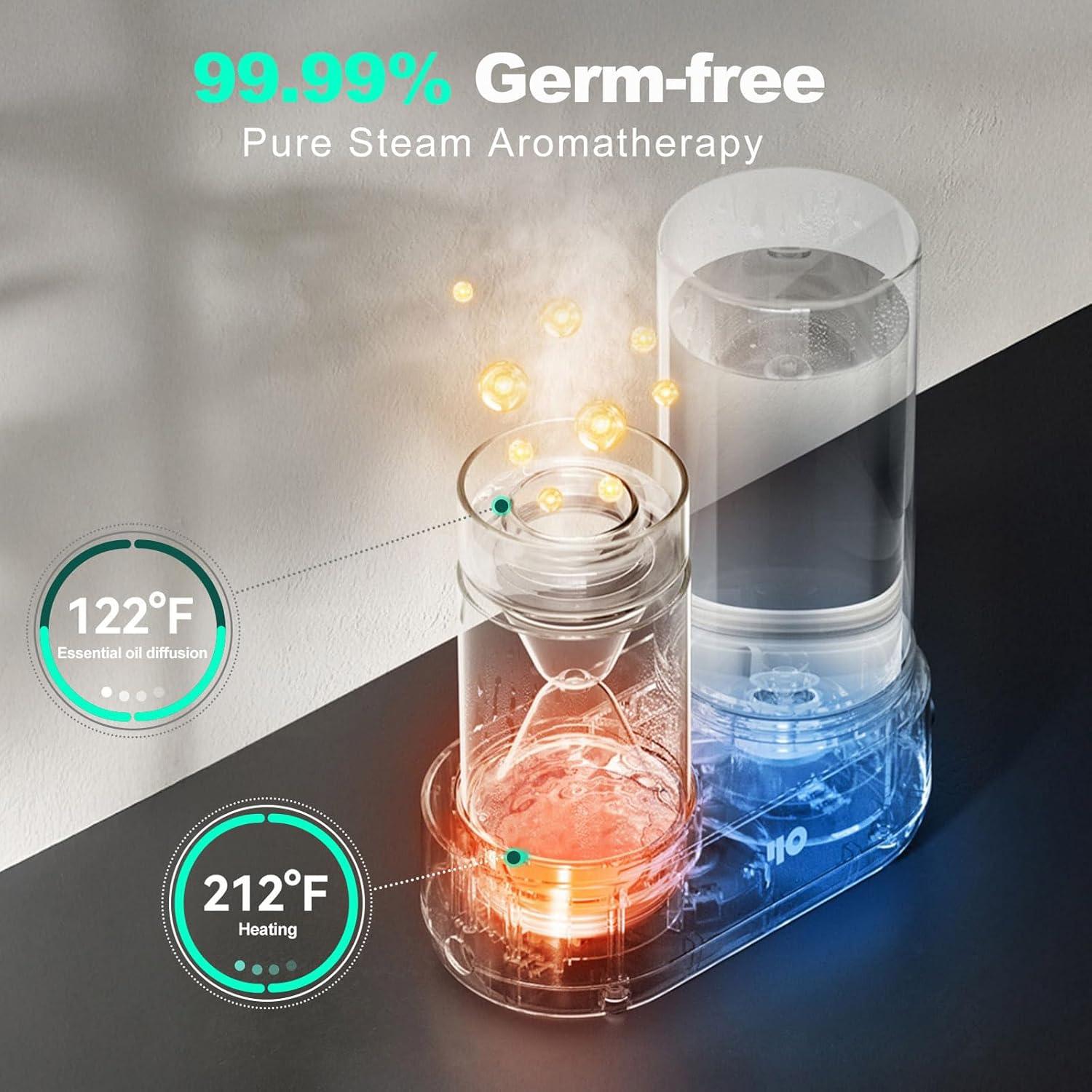 Difusor de Aceite Esencial Y&O 1600ml con Apagado Automático