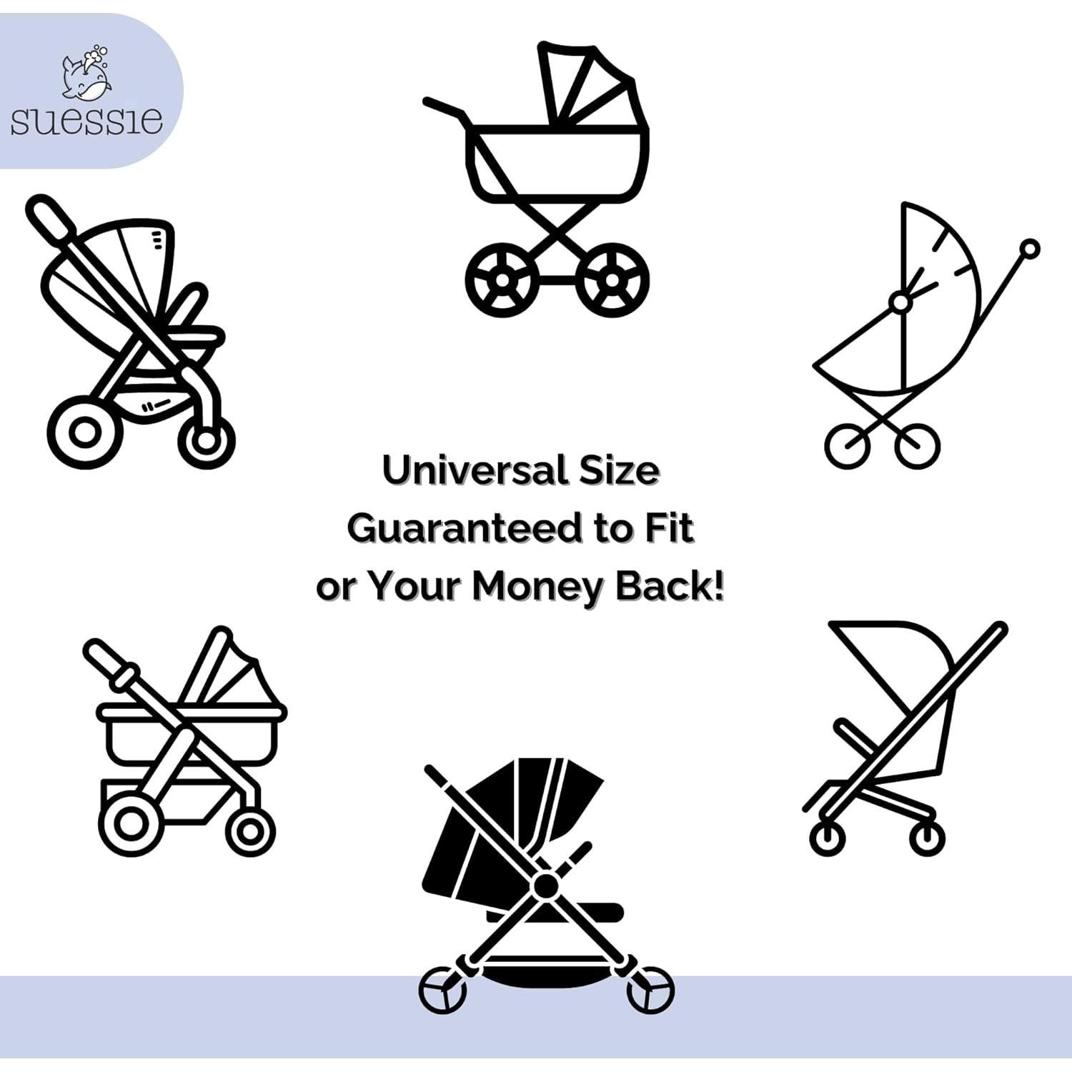 Forro de Carriola Suessie Universal Reversible Algodón Puntos Negros