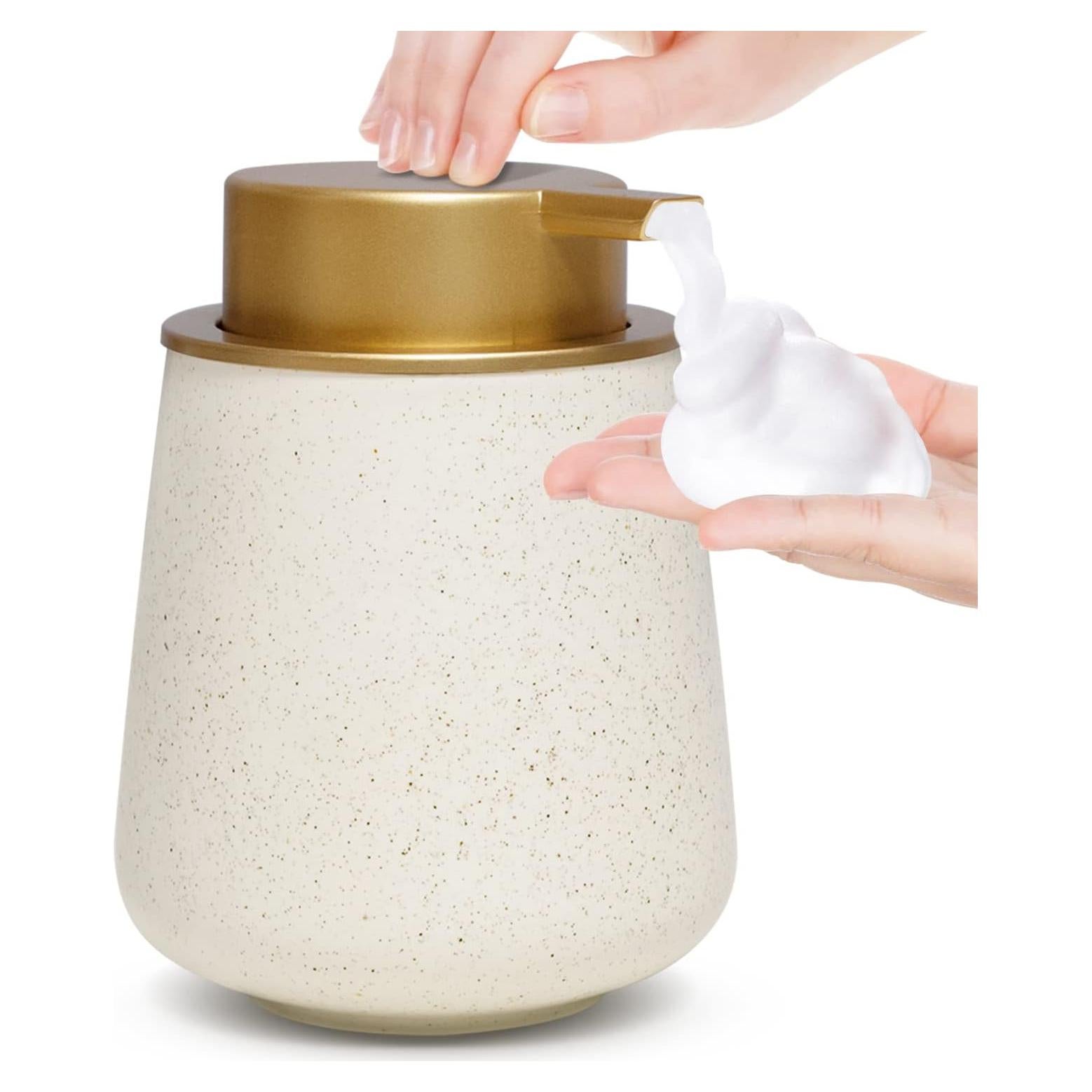 Dispensador de Jabón Espumoso HOTBABY 400ml Cerámica Dorado