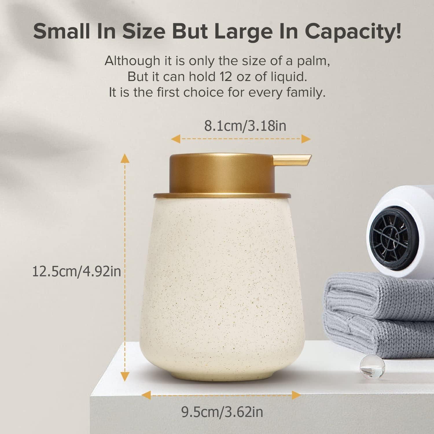 Dispensador de Jabón Espumoso HOTBABY 400ml Cerámica Dorado