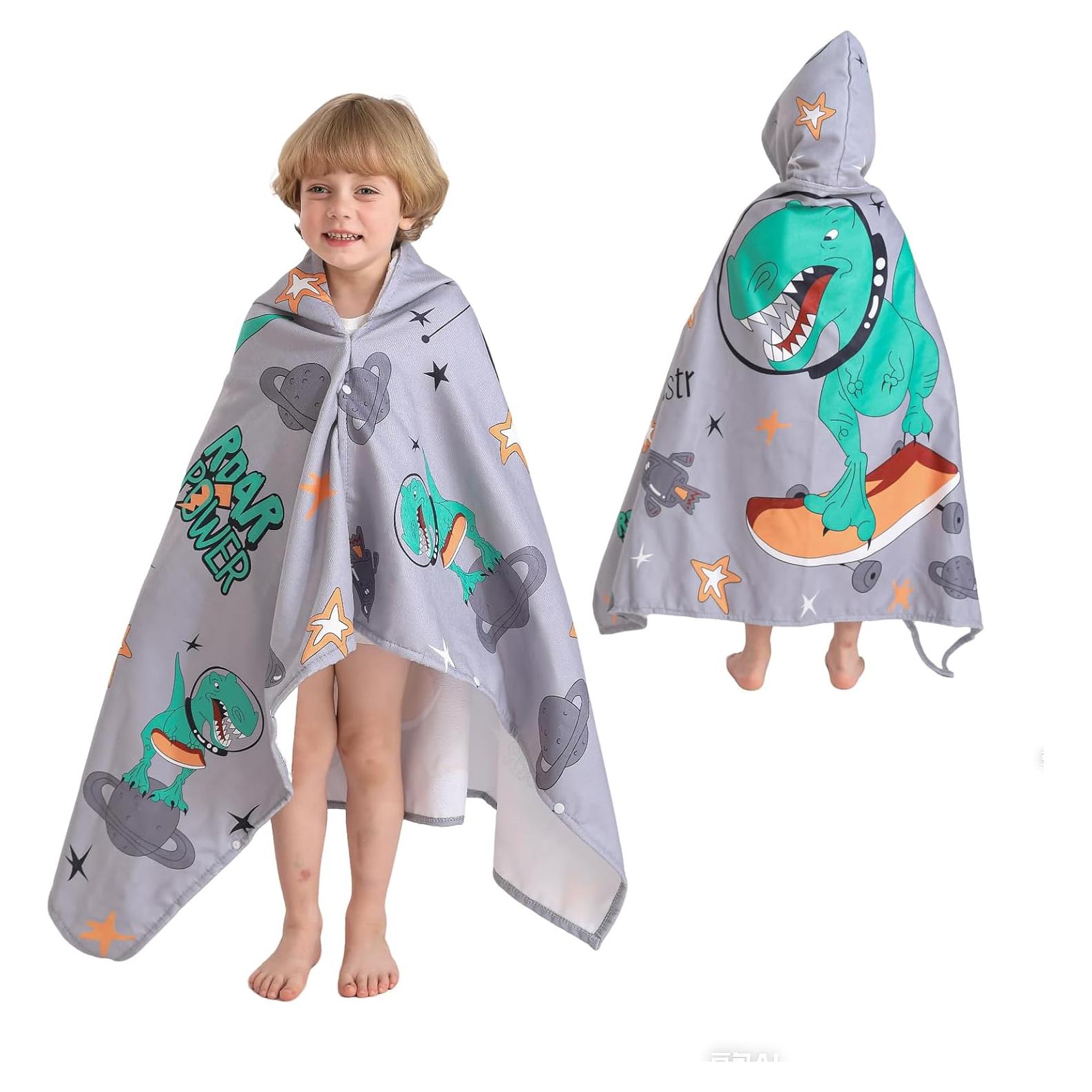 Toalla con Capucha Softan Dinosaurio 127x76 cm Super Absorbente