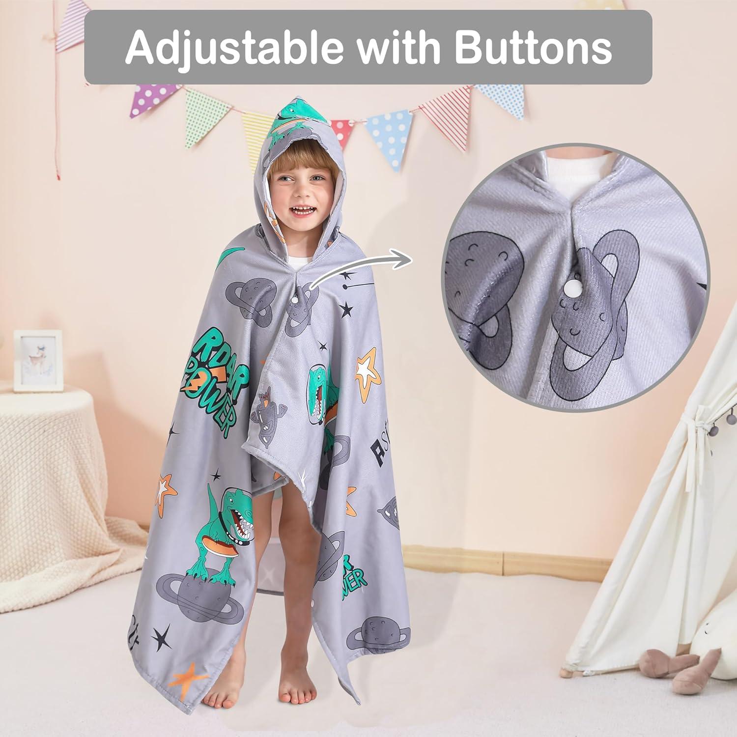 Toalla con Capucha Softan Dinosaurio 127x76 cm Super Absorbente