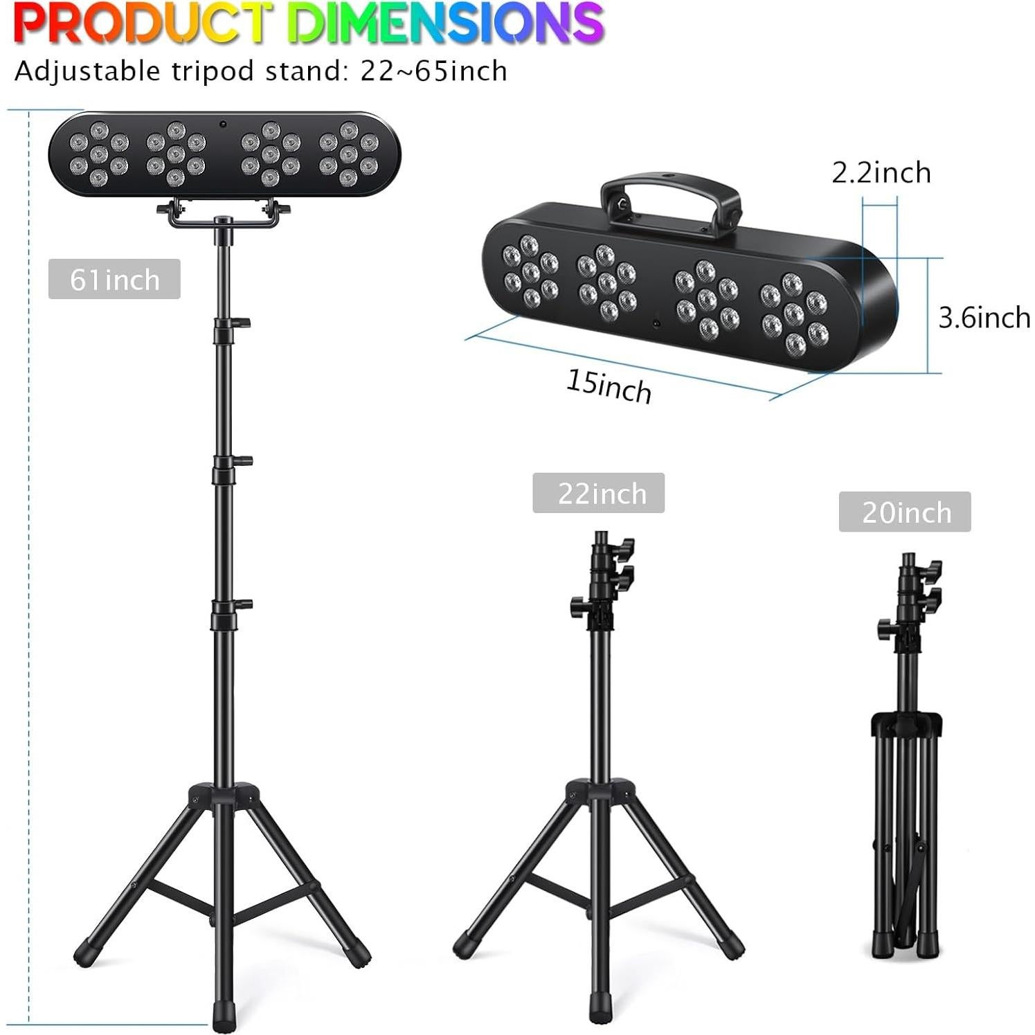Luces DJ Telbum PL-31X LED Activadas por Sonido 4 PAR