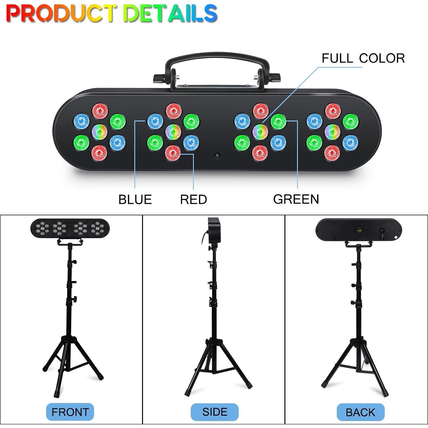 Luces DJ Telbum PL-31X LED Activadas por Sonido 4 PAR