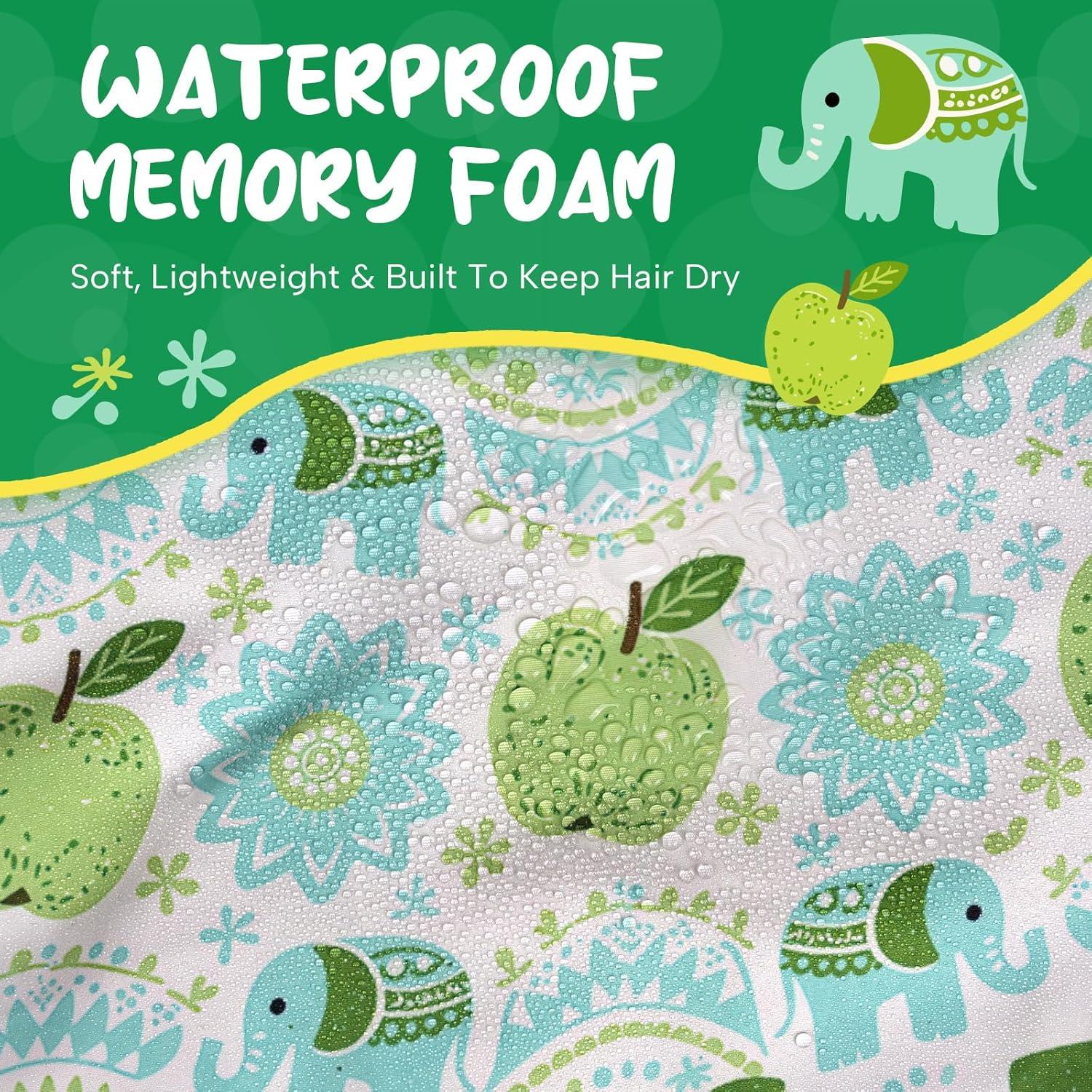 Gorro de Ducha Impermeable Niños Años Calm Verde Menta 28cm