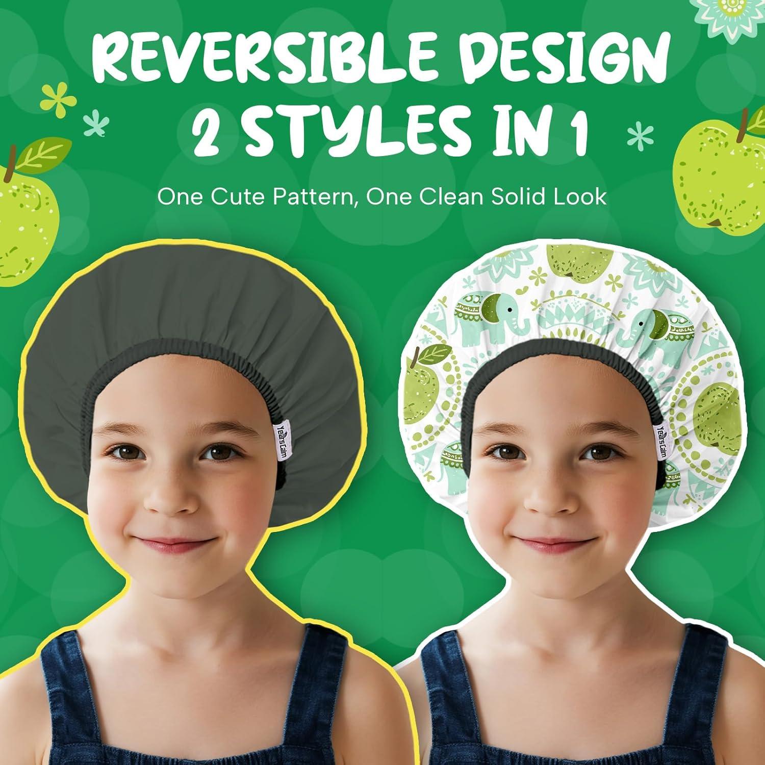 Gorro de Ducha Impermeable Niños Años Calm Verde Menta 28cm